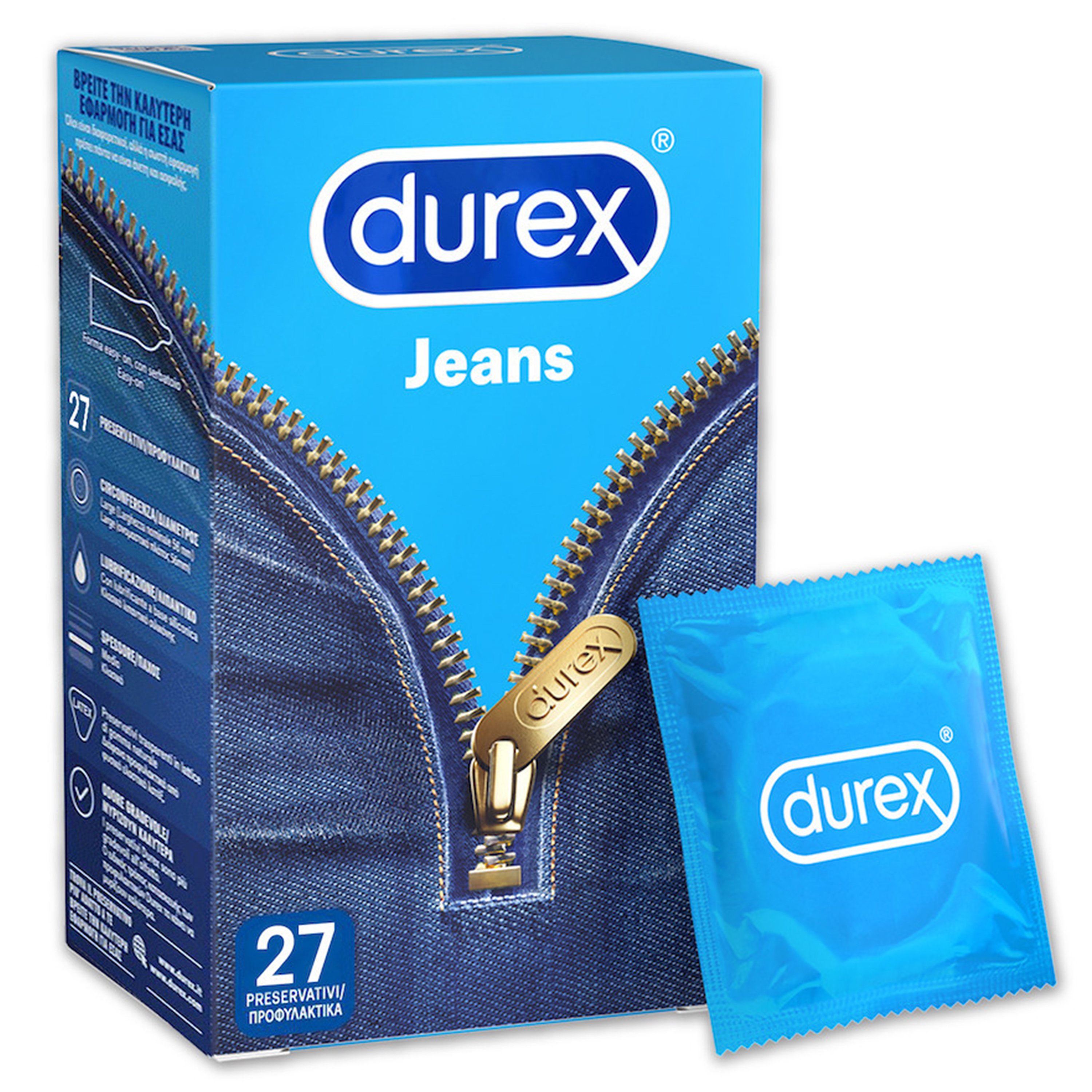 Durex Jeans Large, Easy On Ευκολοφόρετα Προφυλακτικά 27 Τεμάχια