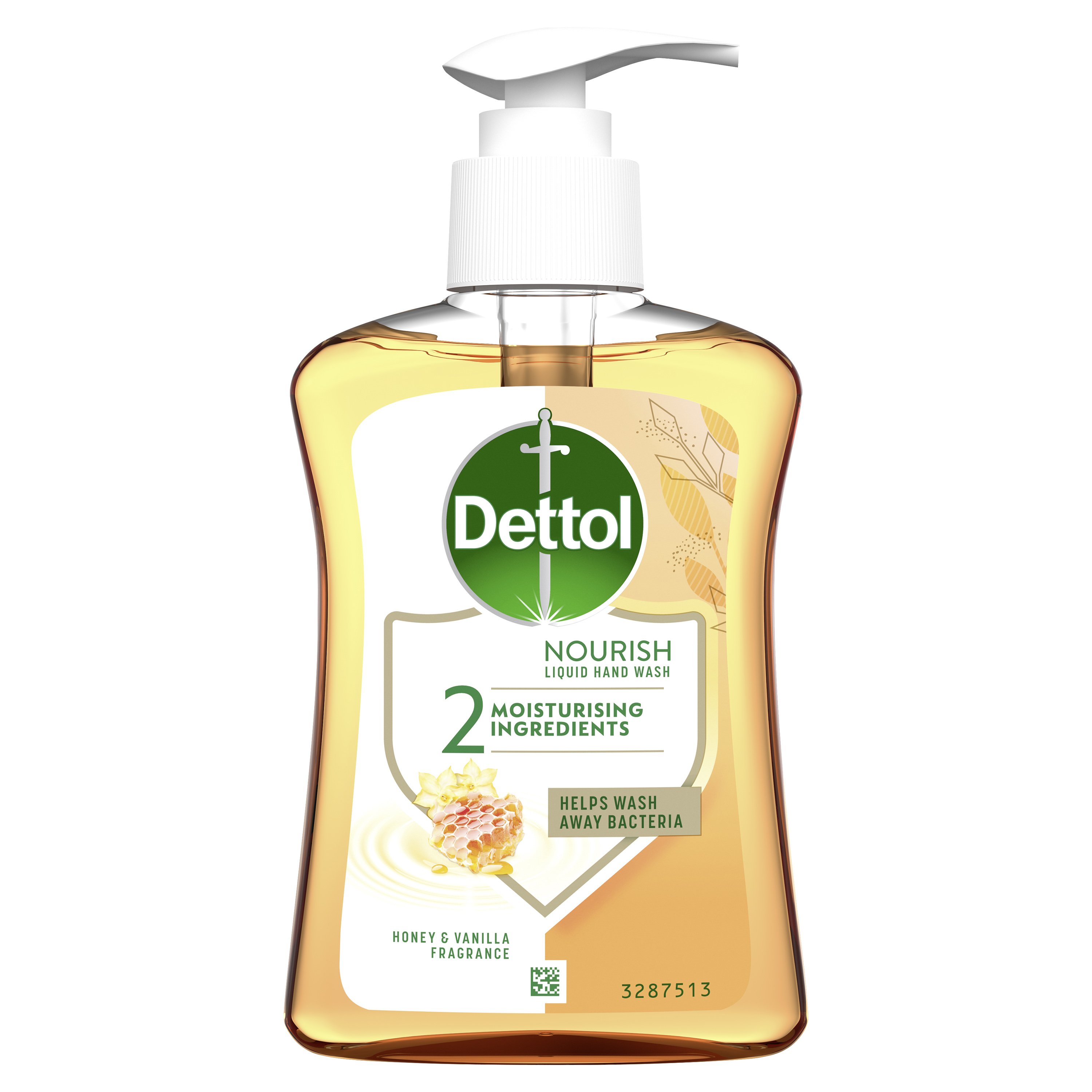Dettol Dettol Honey & Vanilla Nourish Liquid Hand Wash Υγρό Κρεμοσάπουνο Μέλι και Βανίλια με Αντλία 250ml