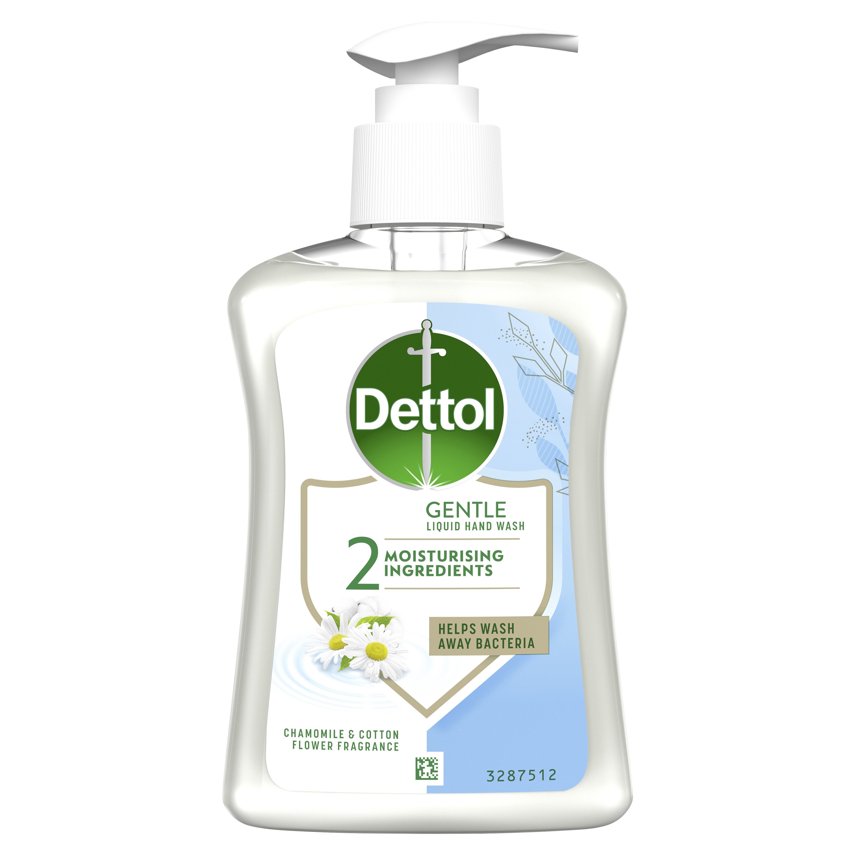 Dettol Dettol Chamomile & Cotton Gentle Liquid Hand Wash Υγρό Κρεμοσάσπουνο με Χαμομήλι με Αντλία 250ml