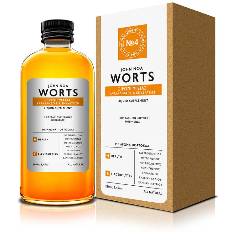 John Noa Worts Σιρόπι Υγείας Κατάλληλο για Ενυδάτωση 250ml
