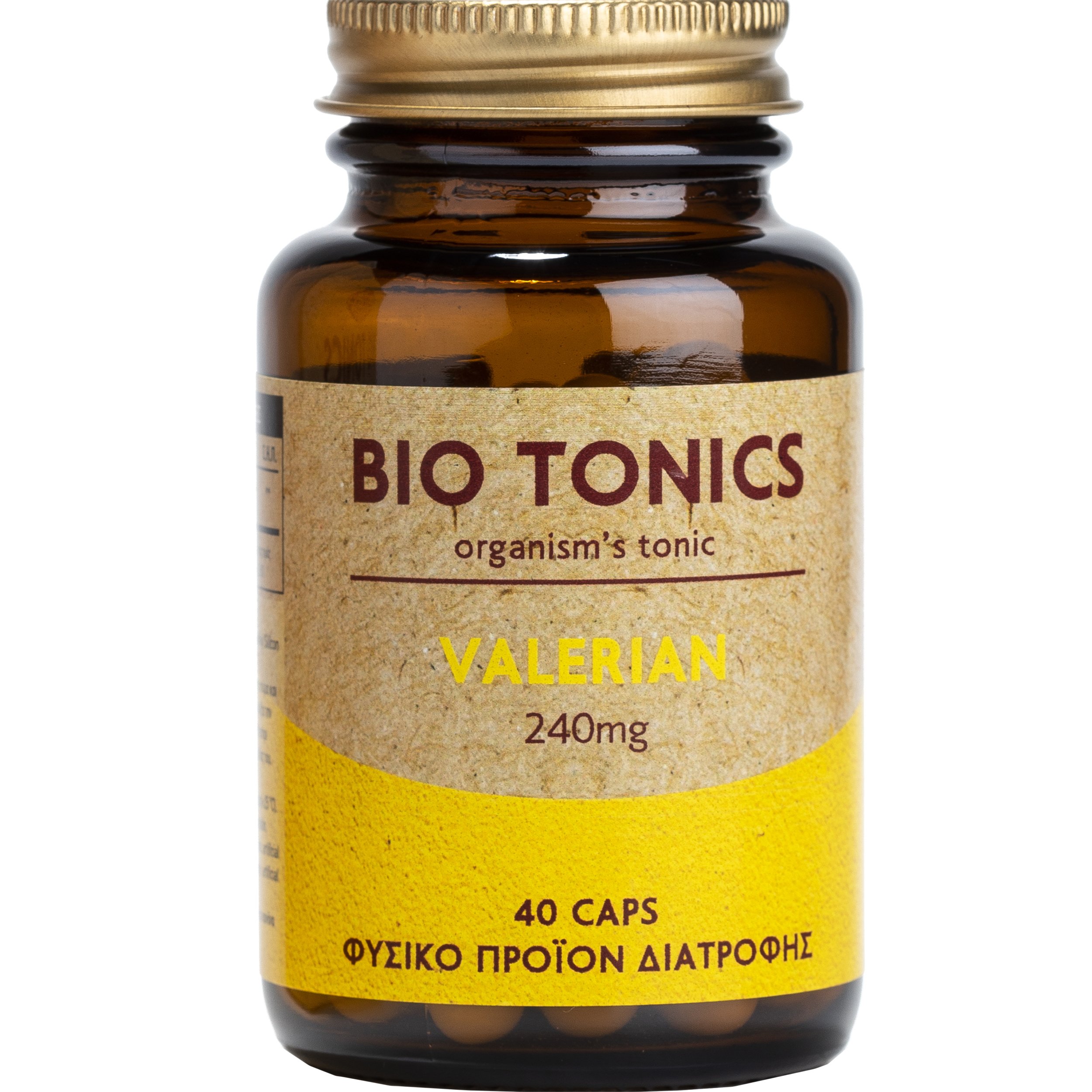 Bio Tonics Bio Tonics Premium Valerian 240mg Συμπλήρωμα Διατροφής Εκχυλίσματος Βαλεριάνας με Ηρεμιστικές & Χαλαρωτικές Ιδιότητες Κατά της Αϋπνίας 40veg.caps