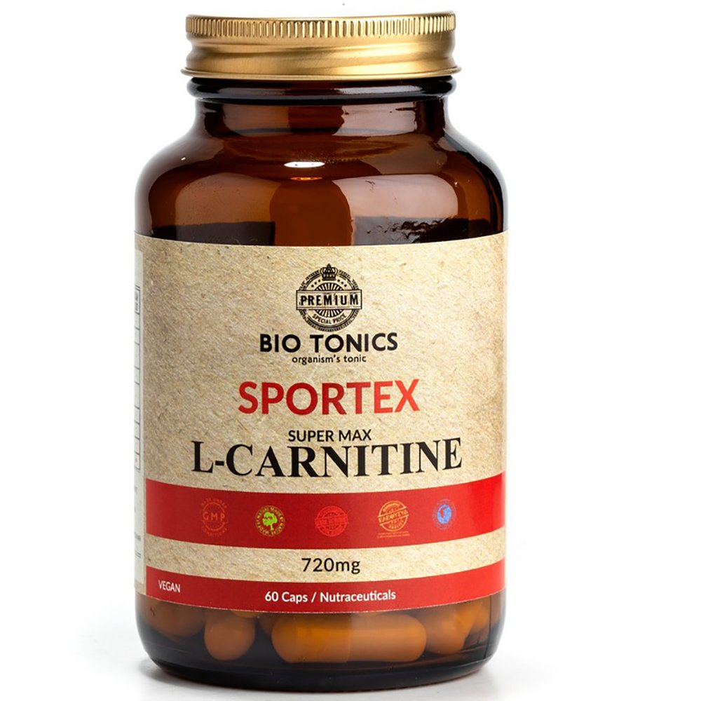 Bio Tonics Sportex L-Carnitine 720mg Συμπλήρωμα Διατροφής για τη Φυσιολογική Λειτουργία του Μεταβολισμού 60caps