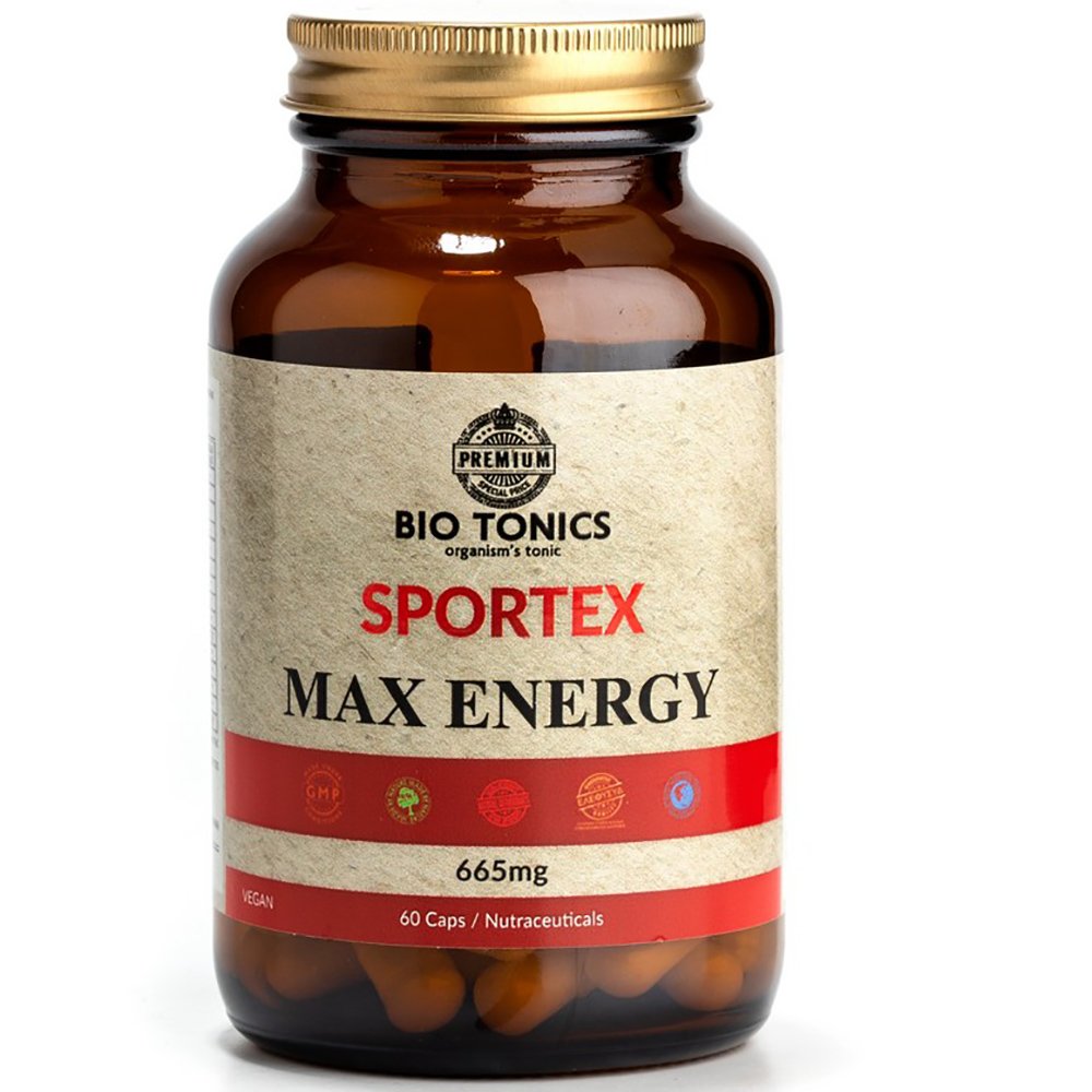 Bio Tonics Sportex Max Energy 665mg Συμπλήρωμα Διατροφής για την Αύξηση Ενέργειας του Οργανισμού 60caps