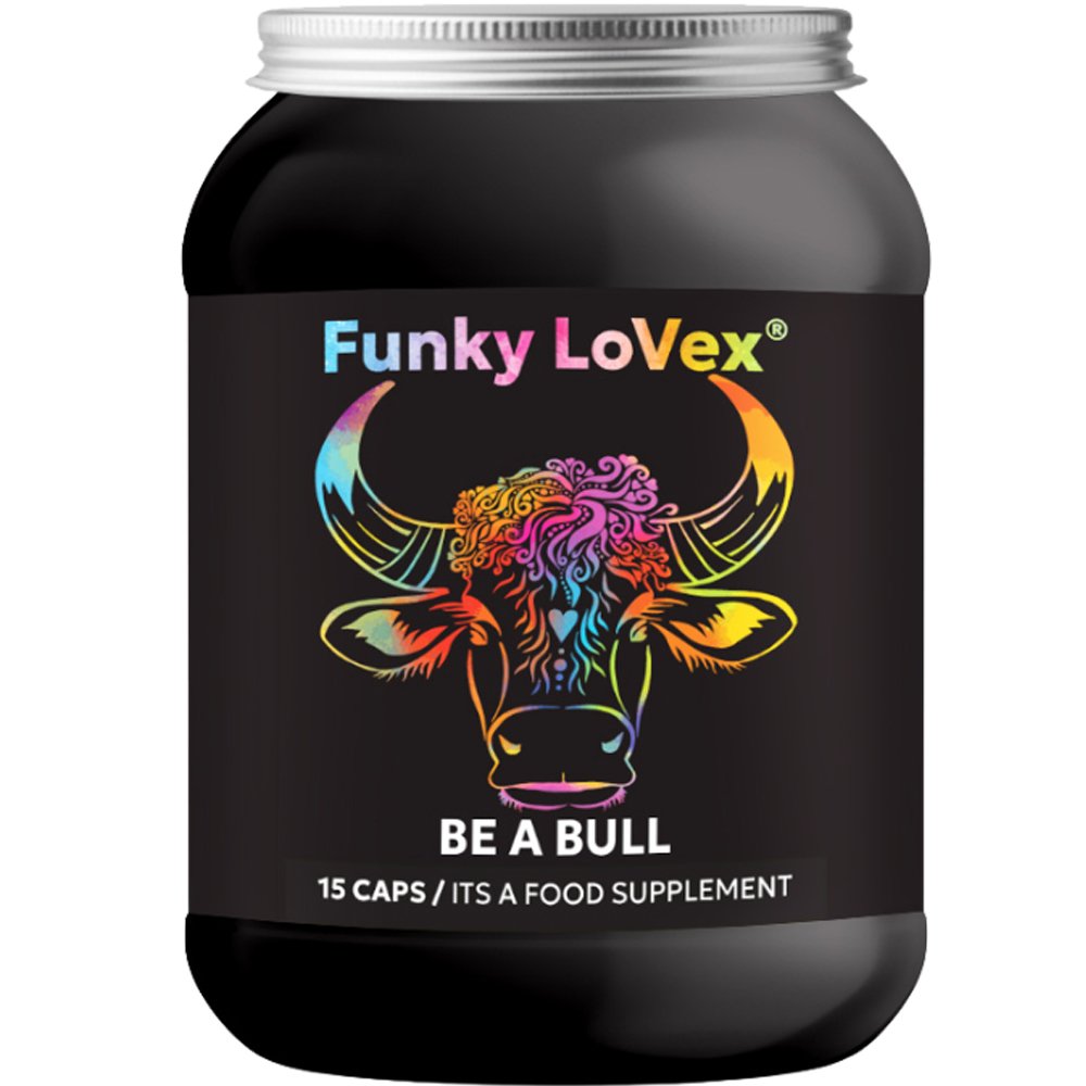 LoVex Funky Be a Bull Συμπλήρωμα Διατροφής Εκχυλίσματος Βοτάνων, Αμινοξέων & Μετάλλων για Ενίσχυση της Ανδρικής Δύναμης & Απόδοσης 15caps