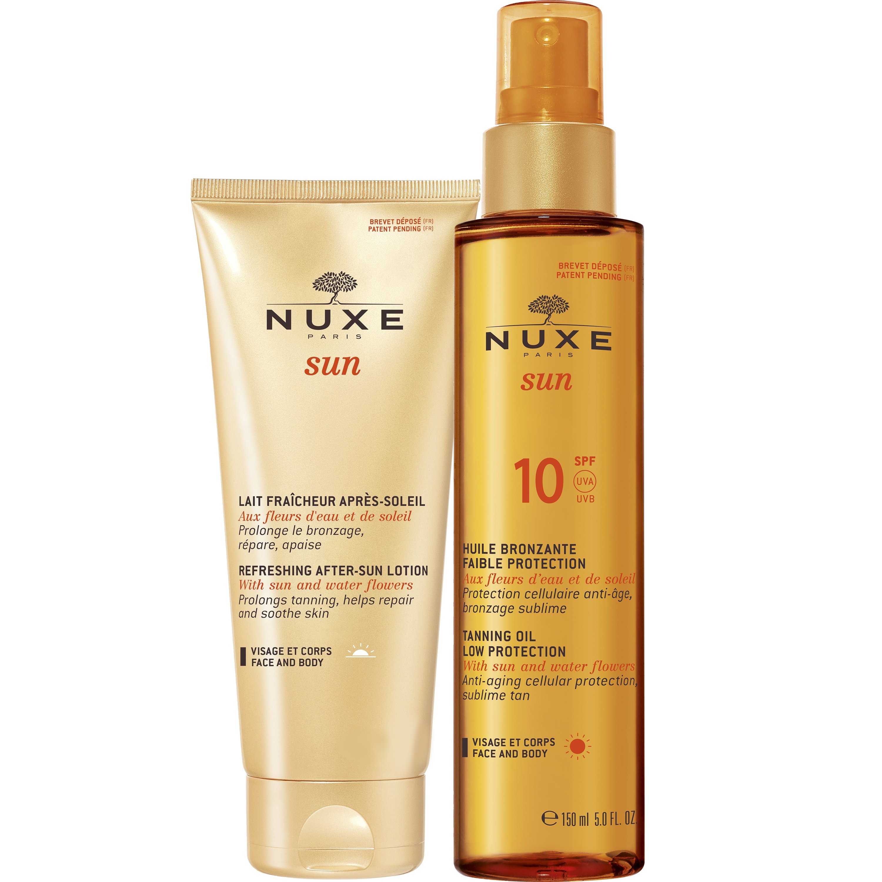 Nuxe Πακέτο Προσφοράς Sun Huile Bronzante Spf10 Λάδι Μαυρίσματος Πρόσωπο & Σώμα 150ml & Δώρο Refreshing After Sun Lotion 100ml