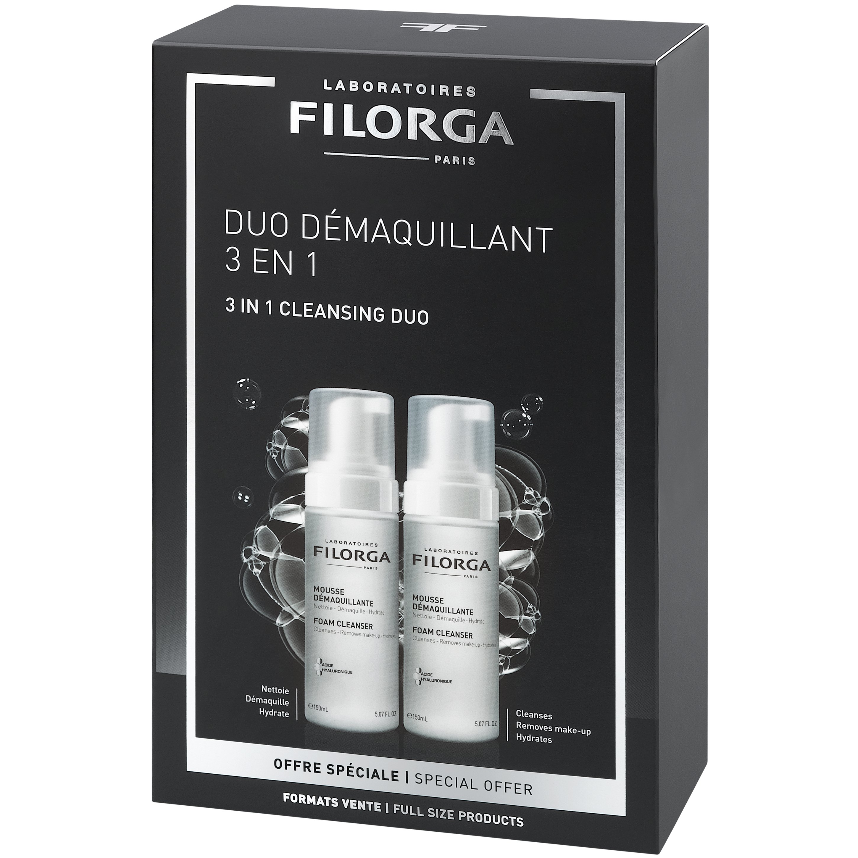 Filorga Πακέτο Προσφοράς 3 in 1 Foam Cleanser Duo Αφρός Καθαρισμού-Ντεμακιγιάζ Προσώπου Ματιών 2x150ml