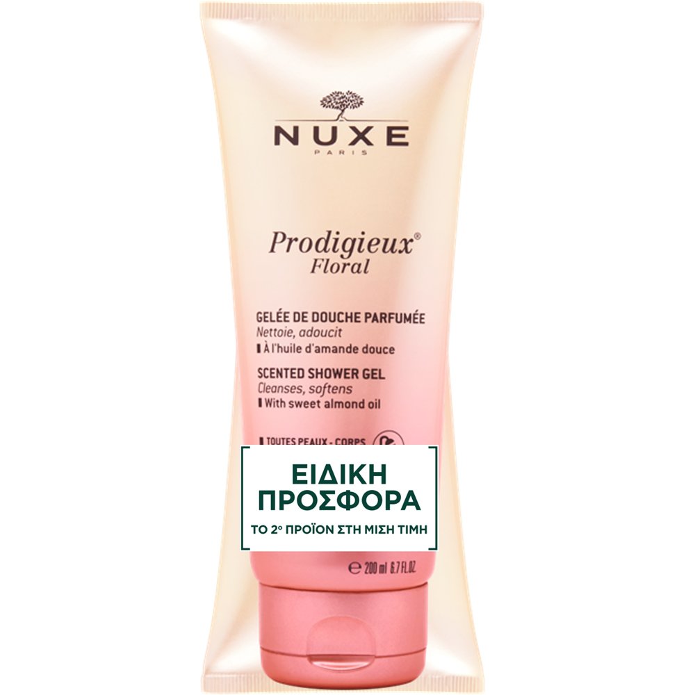 Nuxe Promo Prodigieux Floral Scented Shower Gel Αφρόλουτρο Σώματος που Καθαρίζει & Απαλύνει την Επιδερμίδα 400ml (2x200ml)