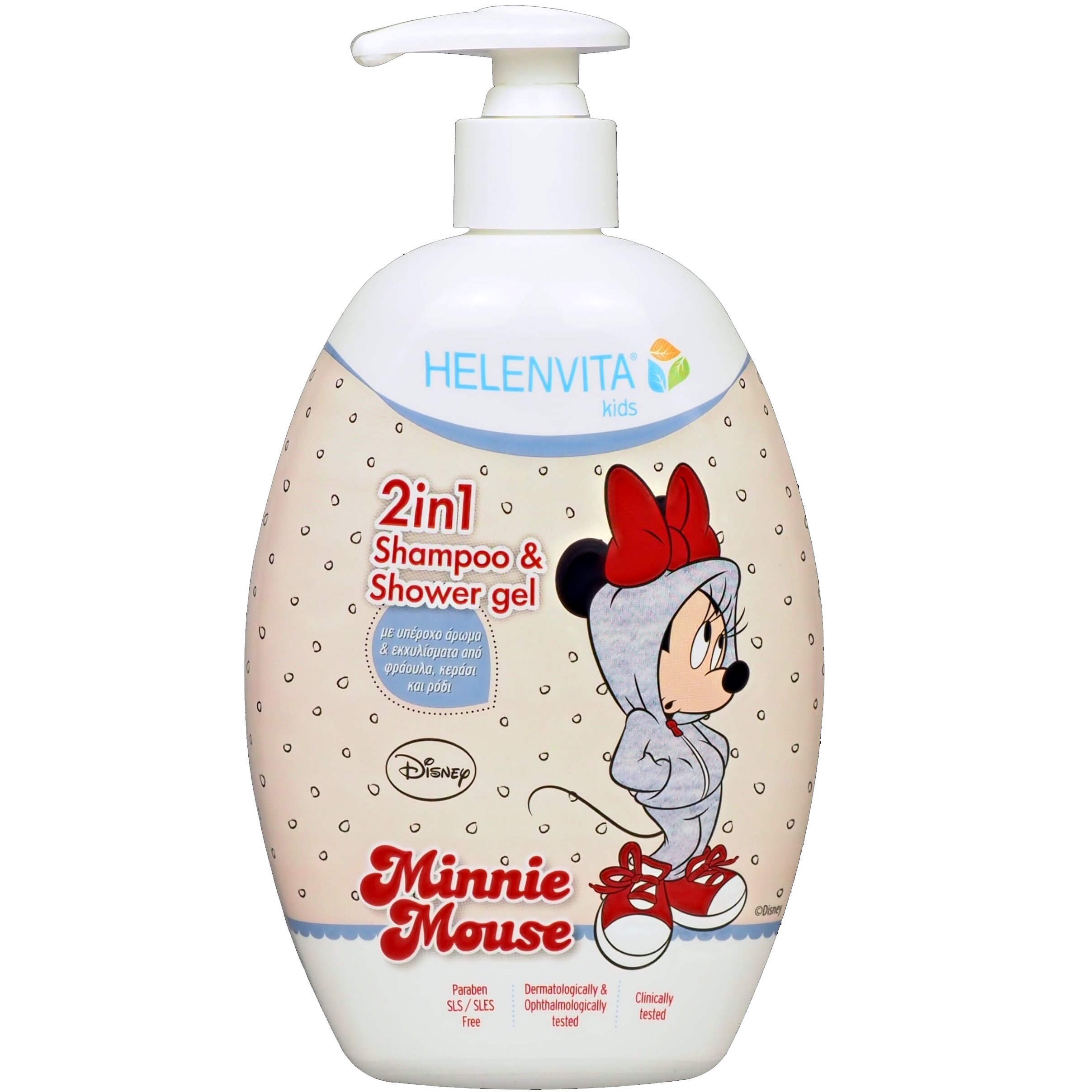 Helenvita Kids Minnie Mouse 2 in 1 Shampoo & Shower Gel Παιδικό Ήπιο Σαμπουάν & Αφρόλουτρο με Υπέροχο Άρωμα 500ml
