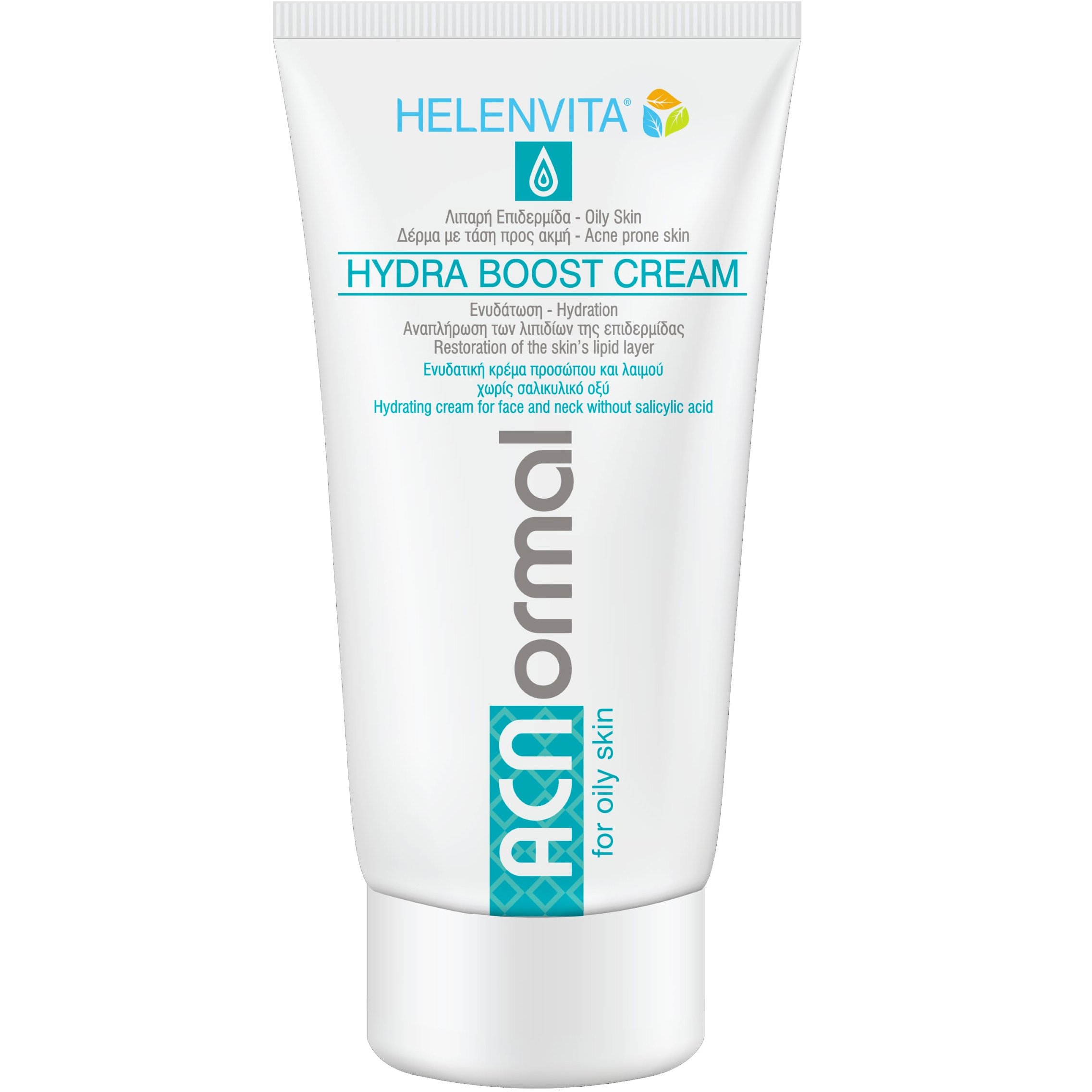 ΦΑΡΜΕΞ Helenvita ACNormal Hydra Boost Cream Ενυδατική Κρέμα Προσώπου & Λαιμού Χωρίς Σαλικυλικό Οξύ για Λιπαρή Επιδερμίδα 60ml