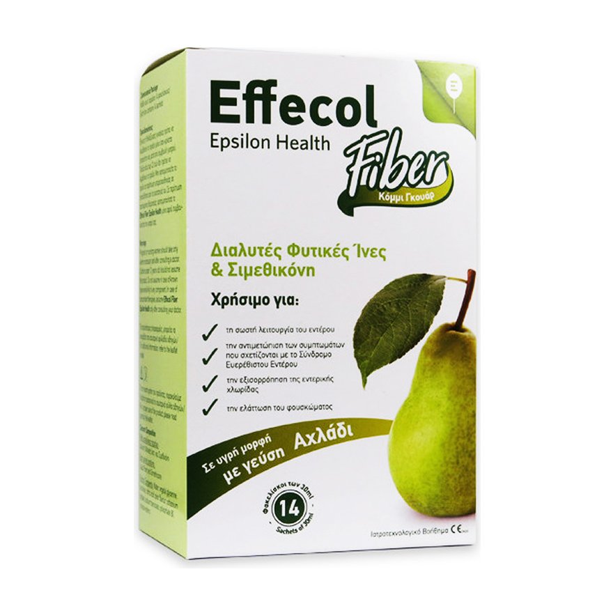 EPSILON HEALTH Effecol Fiber Ιατροτεχνολογικό Βοήθημα για την Ελάττωση των Συμπτωμάτων του Ευερέθιστου Εντέρου 14 Sachets x 30ml