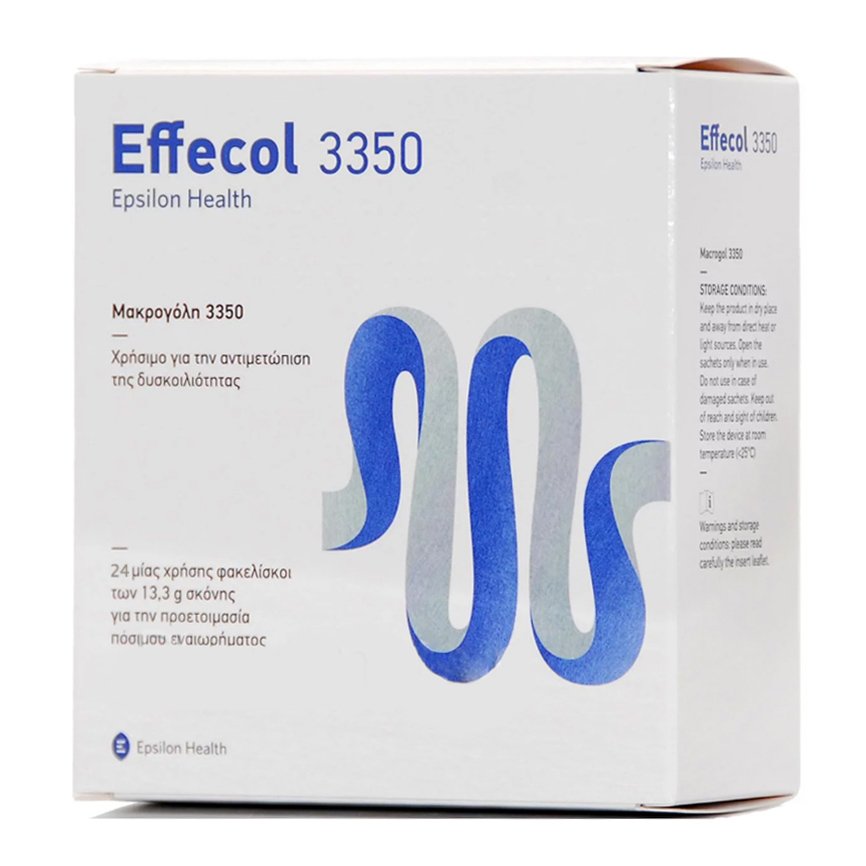Effecol 3350 Ιατροτεχνολογικό Βοήθημα για την Αντιμετώπιση της Χρόνιας Δυσκοιλιότητας 24 Sachets