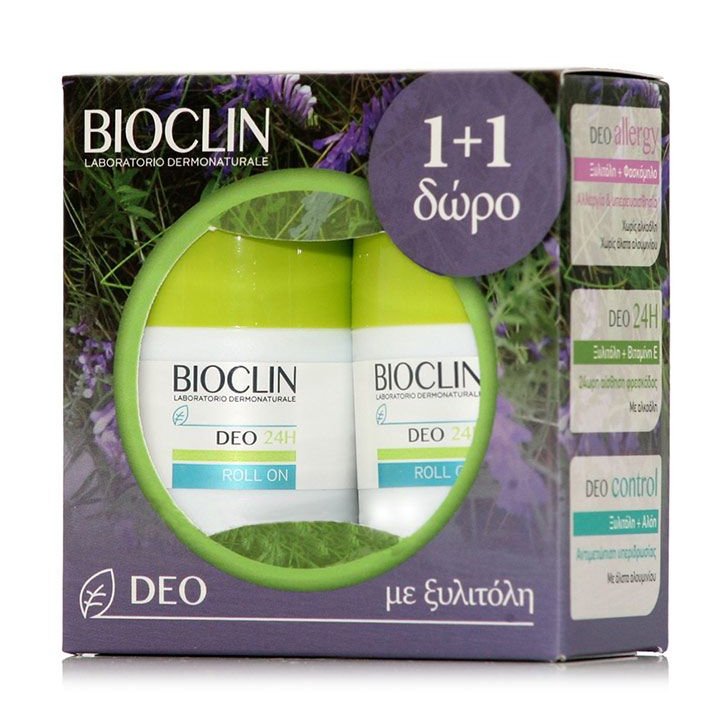 Bioclin Deo 24h Roll on Αποσμητικό με Δροσερό Άρωμα, Ιδανικό σε Περιπτώσεις Κανονικής Εφίδρωσης 2x50ml