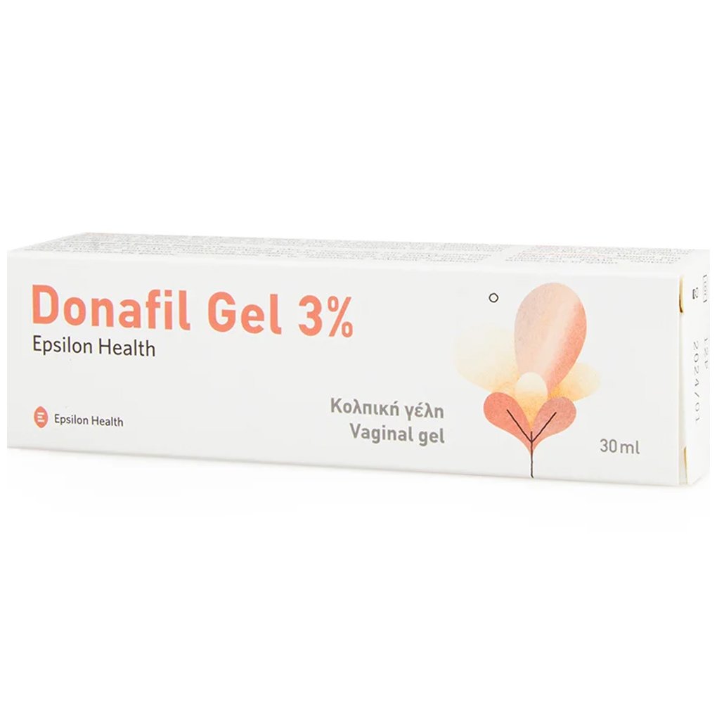 EPSILON HEALTH Epsilon Health Donafil Gel 3% Vaginal Gel Κολπική Γέλη για την Υγεία & την Πρόληψη της Αιδοιοκολπικής Ξηρότητας 30ml