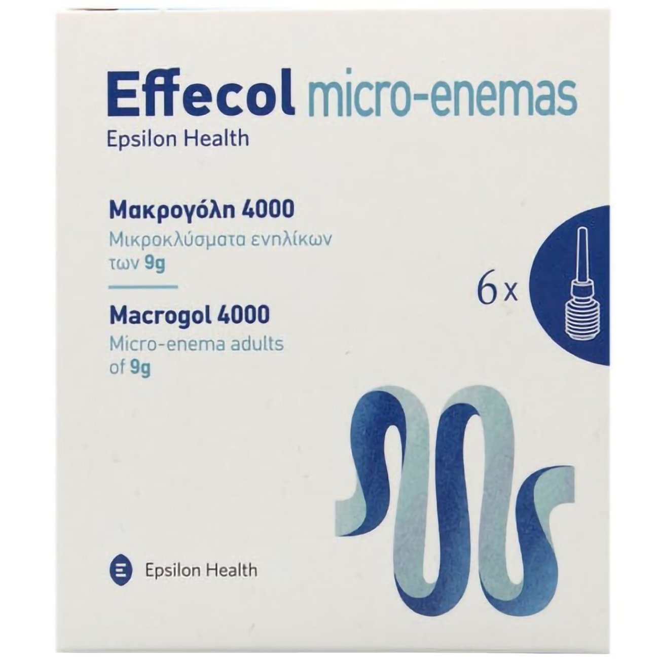 EPSILON HEALTH Effecol Micro-Enemas Macrogol 4000 Μικροκλύσματα για Ενήλικες 6x9g