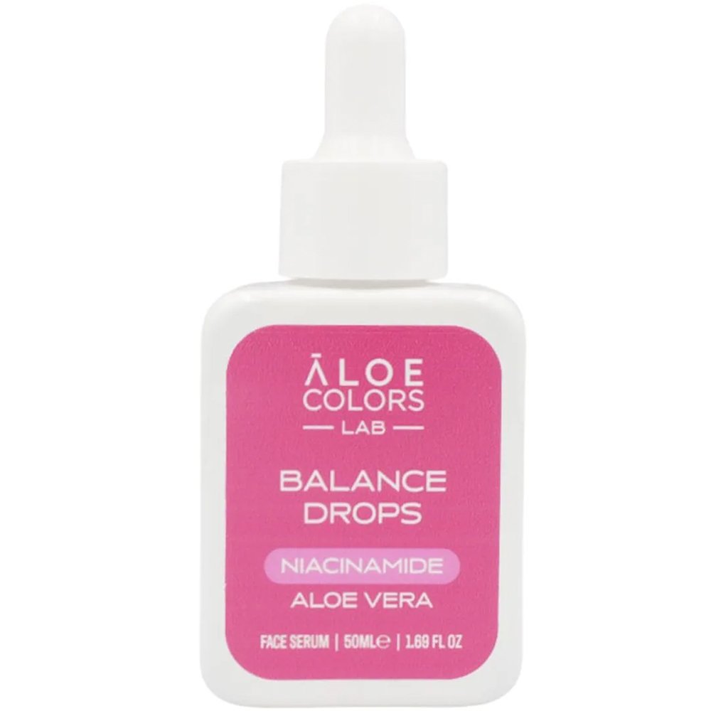 Aloe Colors Balance Drops Niacinamide Face Serum Καταπραϋντικός Ορός Προσώπου για Έλεγχο της Λιπαρότητας & Λεία Επιδερμίδα 50ml