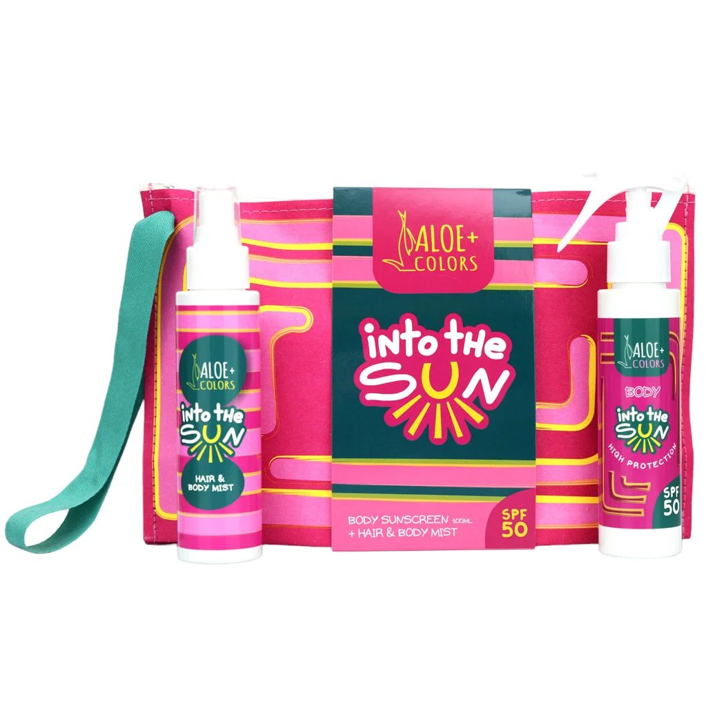 Aloe+ Colors Promo Into the Sun High Protection Body Sunscreen Spf50, 100ml & Hair & Body Mist 100ml & Δώρο Τσαντάκι