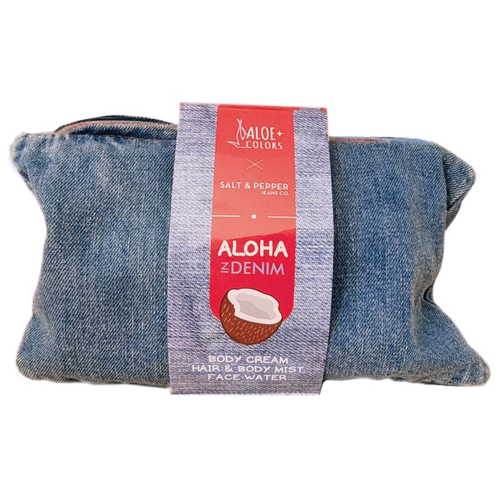 Aloe+ Colors Πακέτο Προσφοράς Aloha In Denim Body Cream 100ml & Hair & Body Mist 100ml & Face Water 100ml & Τσαντάκι