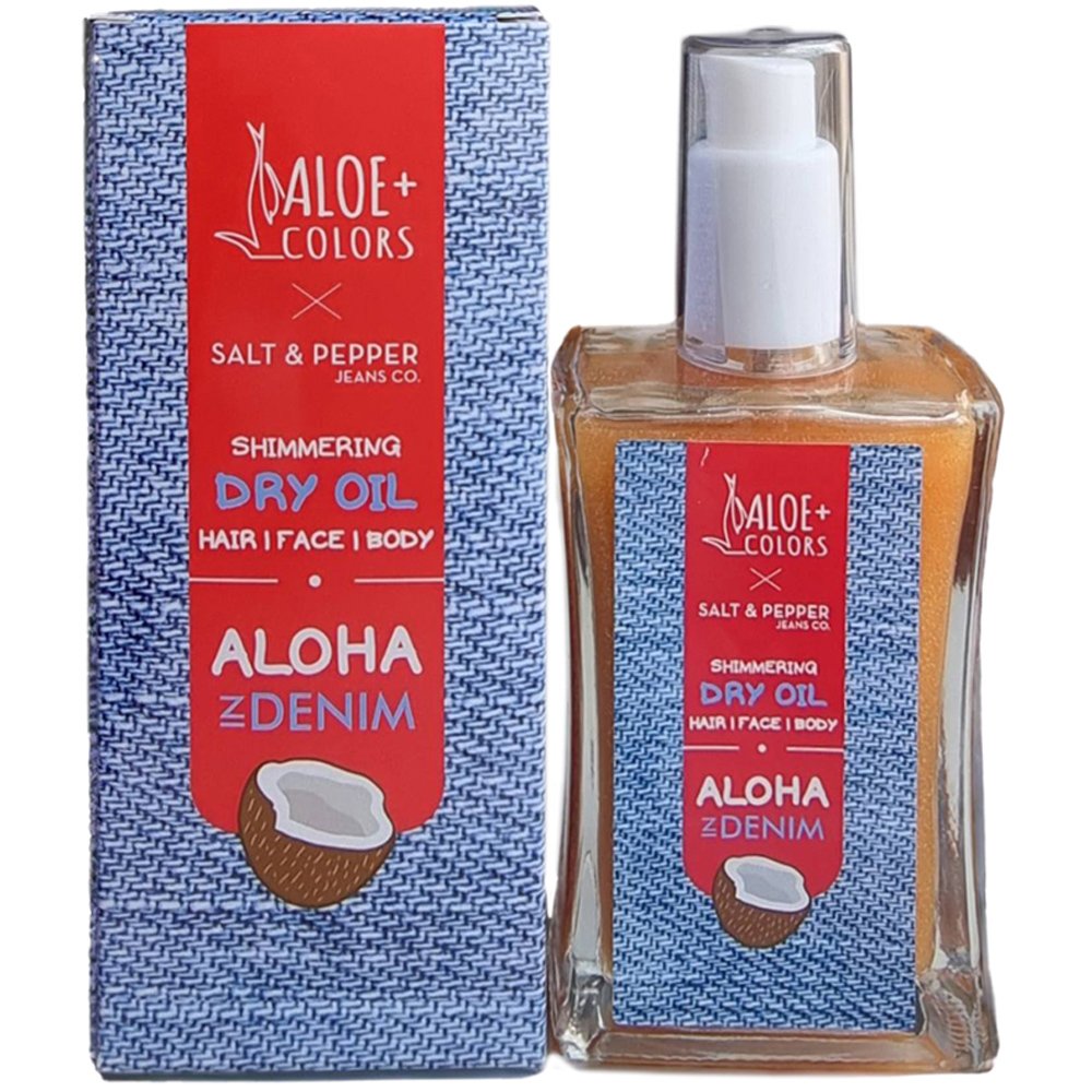 Aloe+ Colors Aloha in Denim Shimmering Dry Oil Ξηρό Λάδι Προσώπου Σώματος για μια Υπέροχη Μεταξένια Όψη 100ml