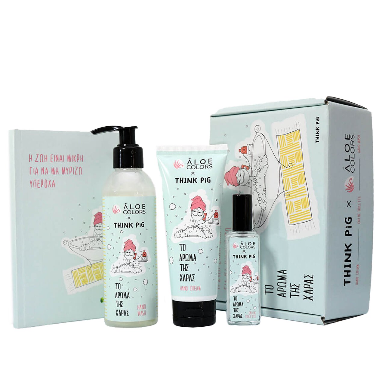 Aloe+ Colors Πακέτο Προσφοράς Think Pig Hand Wash 200ml & Hand Cream 80ml & Eau De Toilette 30ml & Δώρο Notepad 1 Τεμάχιο