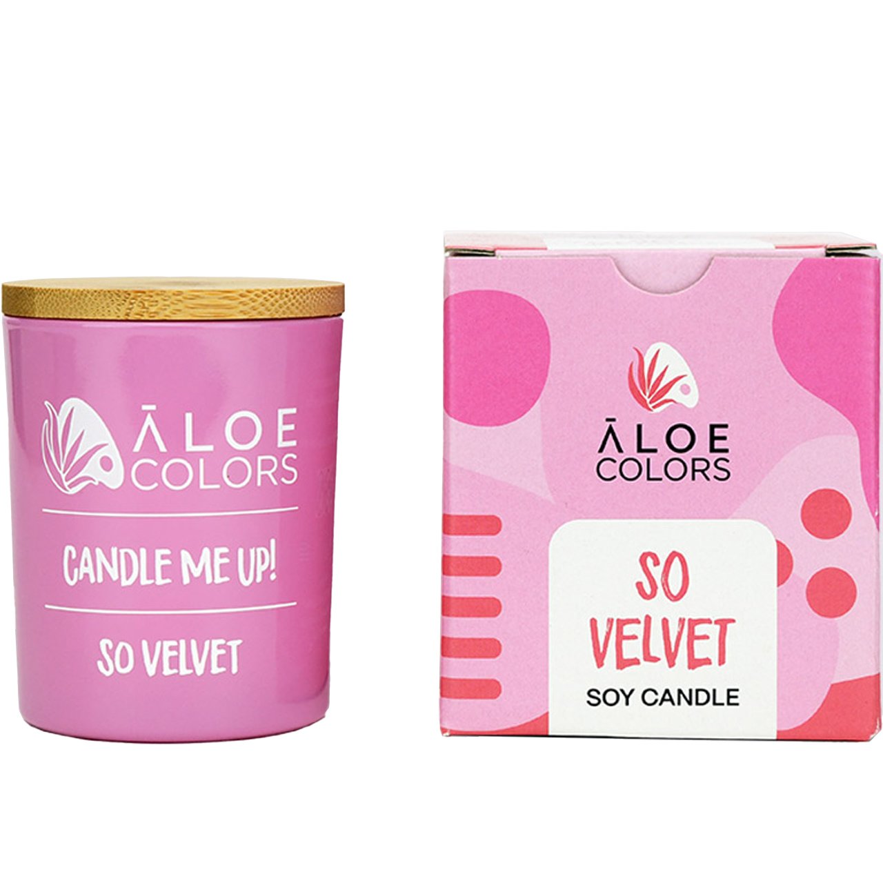 Aloe Colors So Velvet Scented Soy Candle Αρωματικό Κερί Σόγιας σε Βάζο με Άρωμα Βρεφικής Πούδρας 150g 58248