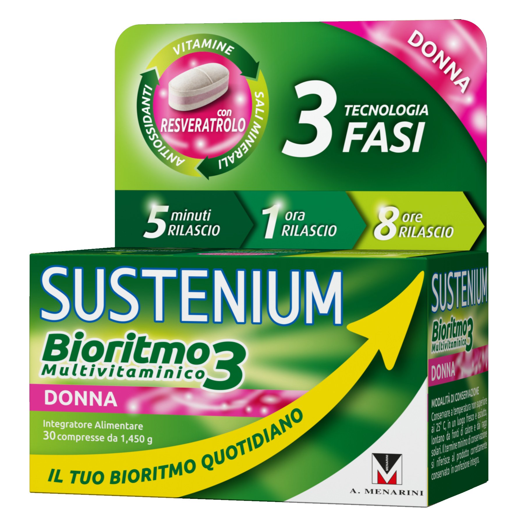 Menarini Sustenium Biorhythm3 Woman Συμπλήρωμα Διατροφής Πολυβιταμινών για Κάλυψη των Αναγκών του Γυναικείου Οργανισμού 30caps
