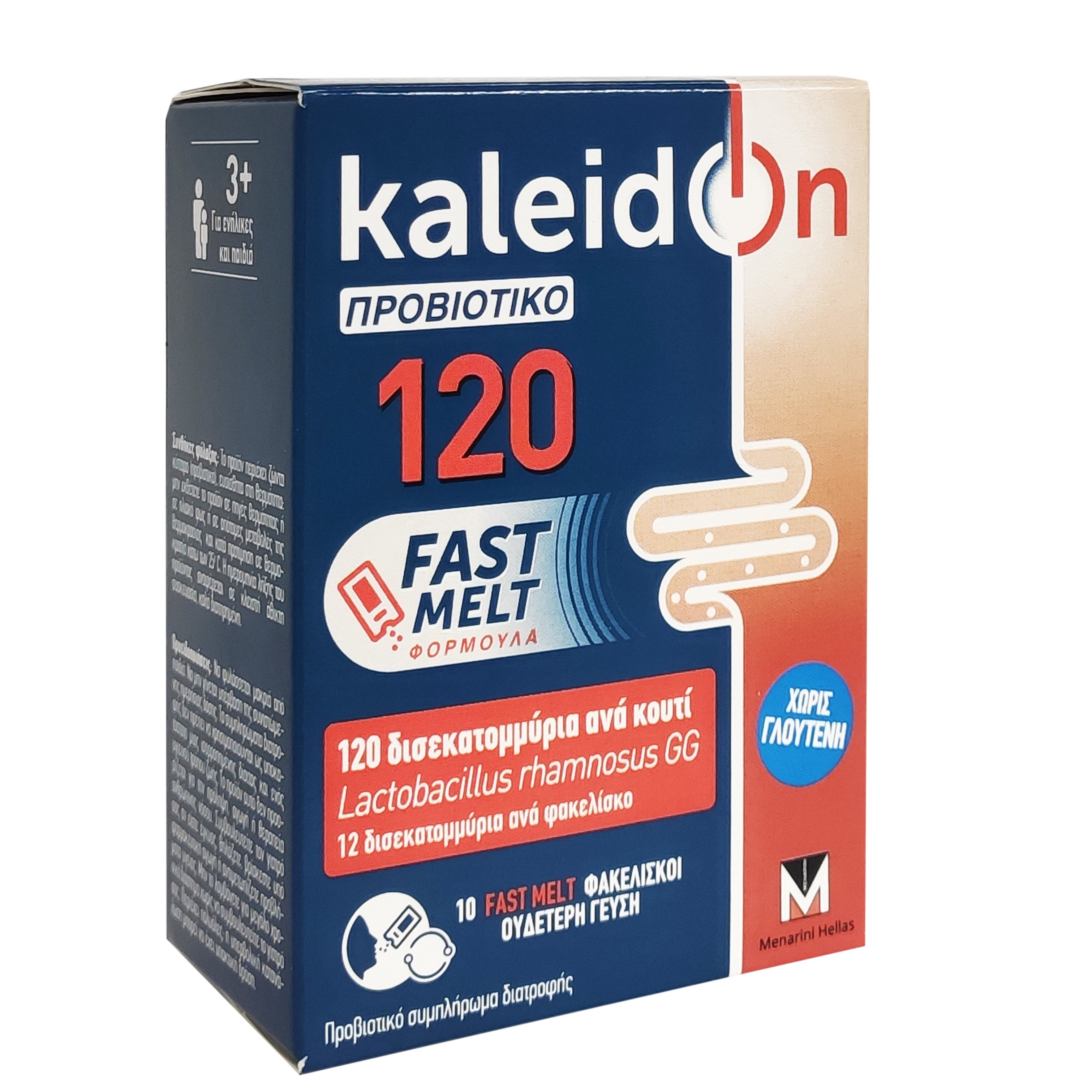 Kaleidon Probiotic 120 Fast Melt Συμπλήρωμα Διατροφής με Προβιοτικά, 12 Δισεκατομμύρια Ανά Φακελίσκο, 10 Φακελίσκοι