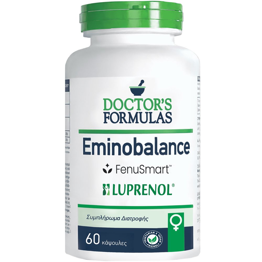 Doctor's Formulas Doctor's Formulas EminoBalance Συμπλήρωμα Διατροφής Εκχυλίσματος Τριγωνέλλας, Λυκίσκου Σόγιας & Βιταμινών Β για Υποστήριξη του Γυναικείου Οργανισμού Κατά την Εμμηνόπαυση 60caps