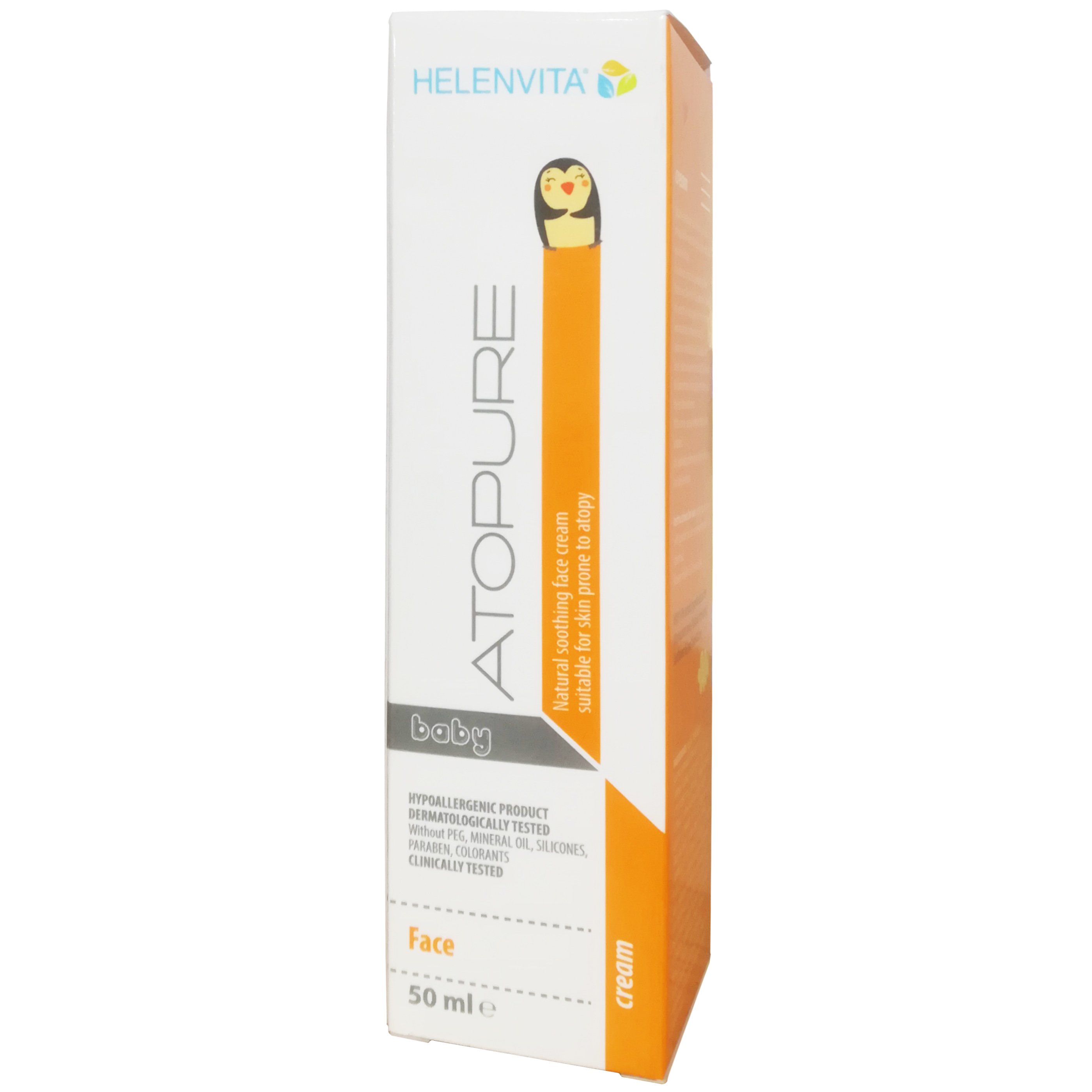 Helenvita Atopure Baby Face Cream Φυσική Καταπραϋντική Κρέμα Προσώπου για το Ευαίσθητο Βρεφικό & Παιδικό Δέρμα με Τάση Ατοπίας 50ml