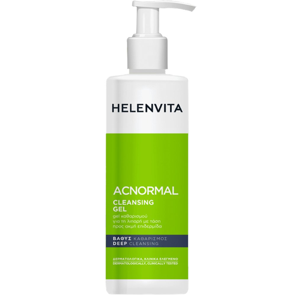 Helenvita Acnormal Micro Peeling Deep Cleansing Gel Τζελ Καθαρισμού με Βαθιά Δράση στον Έλεγχο της Έκκρισης Σμήγματος Σχεδιασμένο για Πρόσωπο, Στέρνο & Πλάτη 200ml