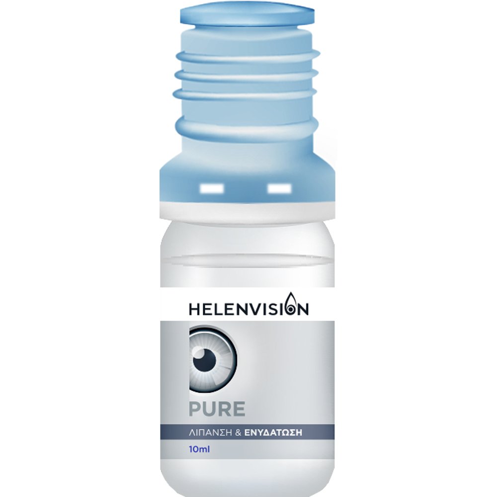 Helenvision Pure 0,1% Eye Drops Στείρο Ενυδατικό Οφθαλμικό Διάλυμα με 0,1% Υαλουρονικό Νάτριο & Αμινοξέα 10ml