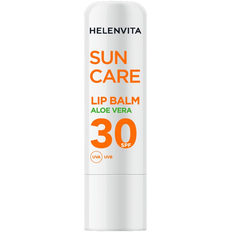 Helenvita Sun Care Aloe Vera Spf30 Lip Balm Ενυδατικό Βάλσαμο Χειλιών Υψηλής Αντηλιακής Προστασίας με Εκχύλισμα Aloe Vera για Προστασία από την Ξηρότητα 4.4g
