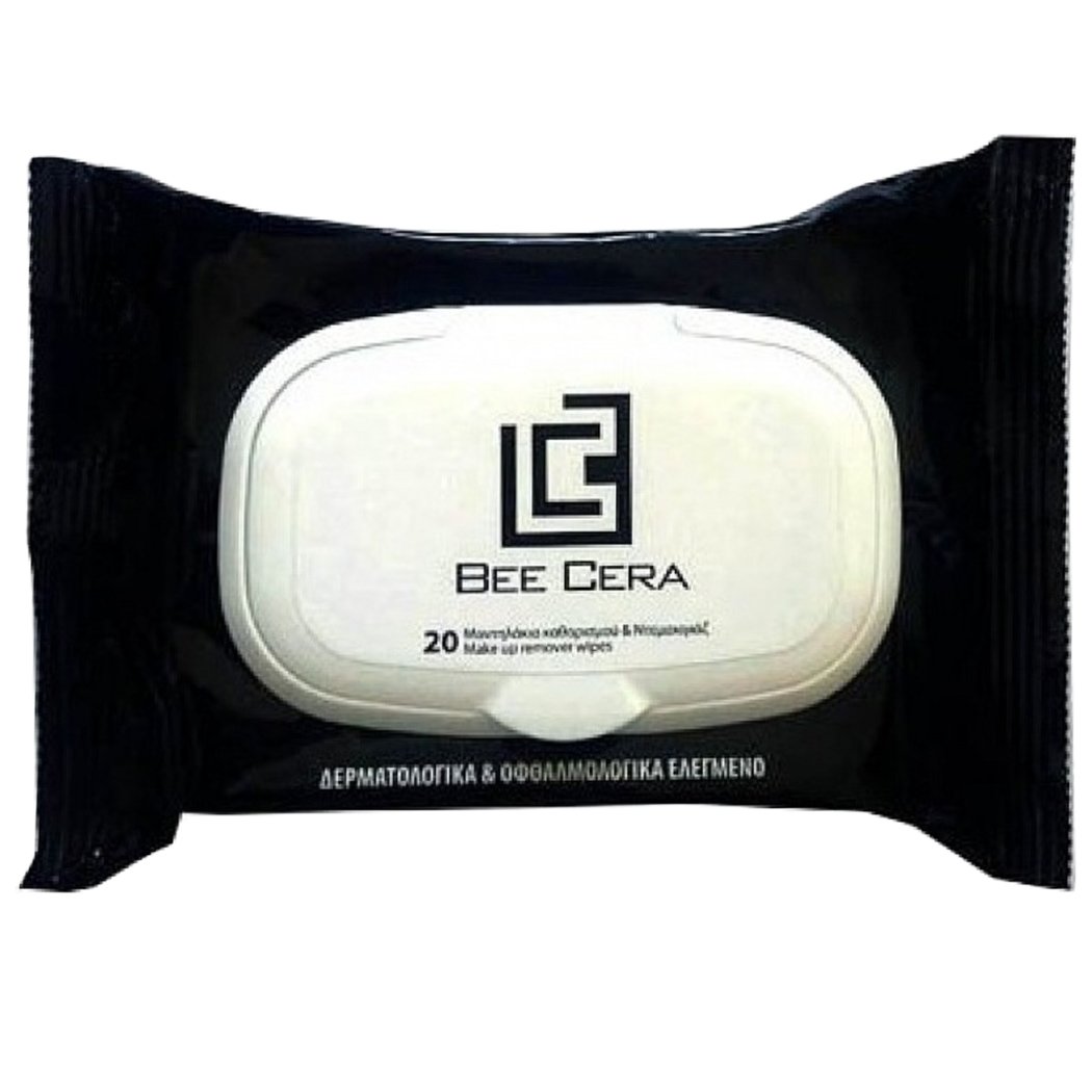 Bee Cera Make Up Remover Wiper Μαντηλάκια Καθαρισμού & Ντεμακιγιάζ 20 Τεμάχια