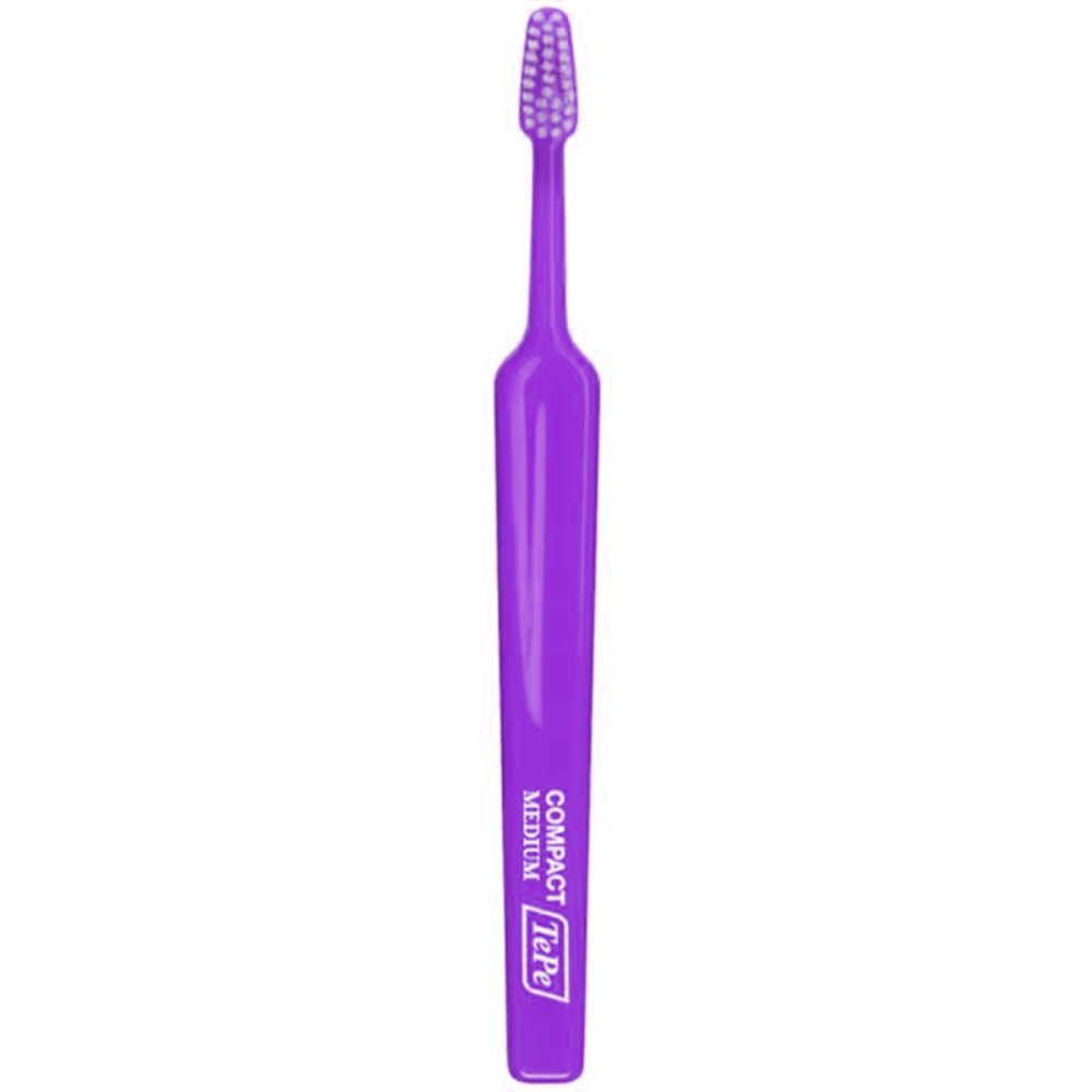 TePe Select Compact Medium Toothbrush Μέτρια Οδοντόβουρτσα με Μικρή Κωνική Κεφαλή για Αποτελεσματικό Καθαρισμό 1 Τεμάχιο - Μώβ