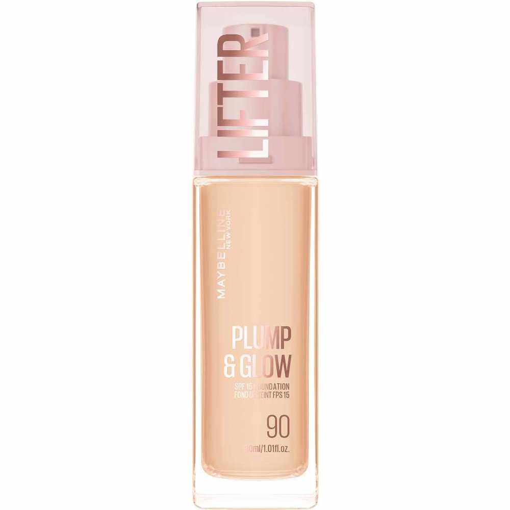 MAYBELLINE Maybelline Lifter Plump & Glow Spf15 Foundation Ενυδατικό Foundation Μεσαίας Προστασίας, 2% Νιασιναμίδη & Υαλουρονικό Οξύ για Γεμάτη & Φωτεινή Όψη Όλη Μέρα 30ml - 90