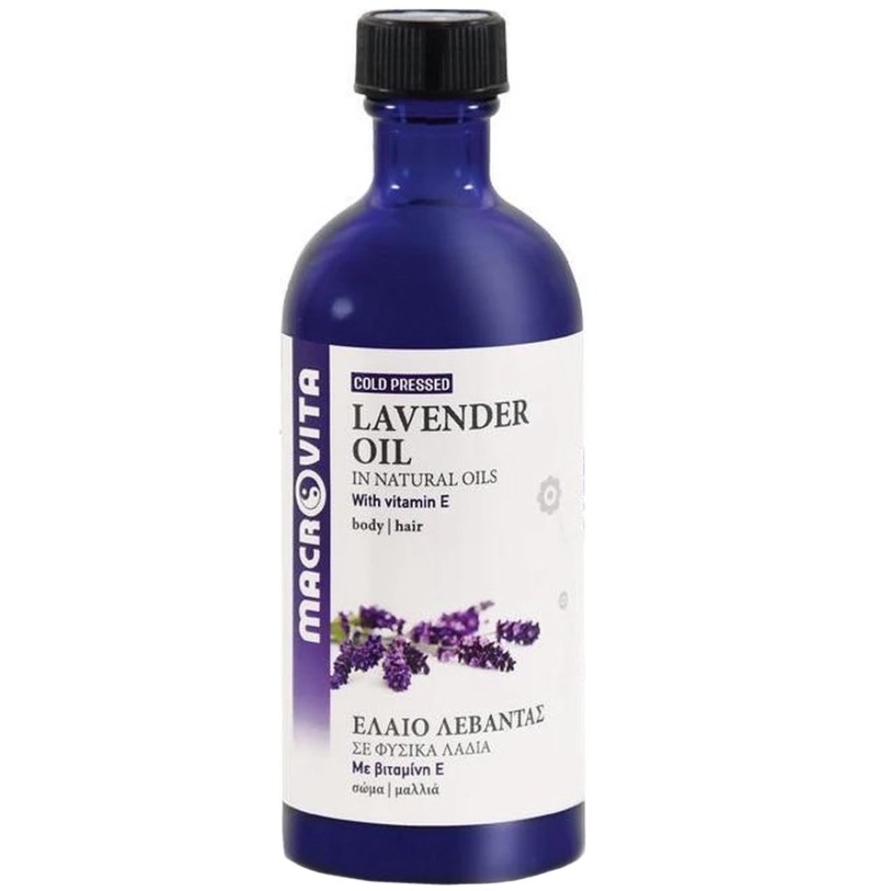 Macrovita Lavender With Vitamins E, C & F Face & Body Oil Ενυδατικό Έλαιο Λεβάντας που Καταπραύνει τις Κοκκινίλες & τον Κνησμό του Δέρματος 100ml