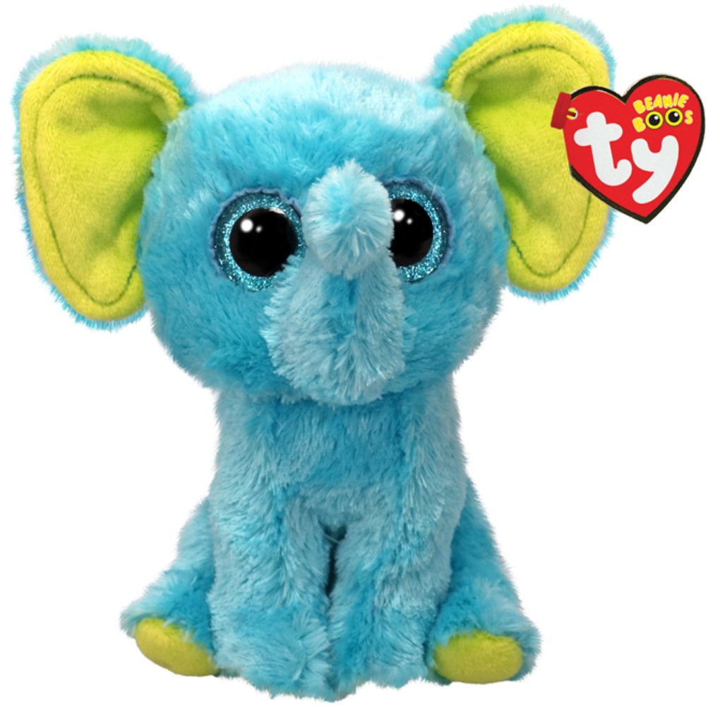 Ty Ty Beanie Babies Trunkles Plushie Λούτρινο Παιδικό Παιχνίδι Μπλέ Ελέφαντας 1 Τεμάχιο 