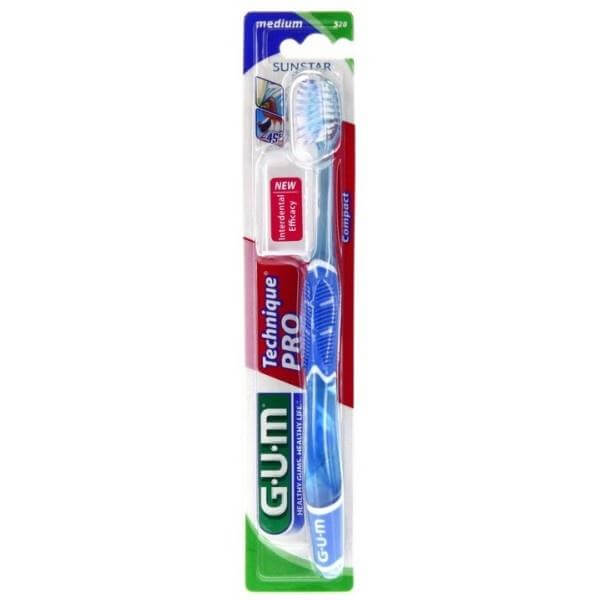 Gum Technique PRO Compact Medium Οδοντόβουρτσα με Θήκη Προστασίας (528) – πράσινο