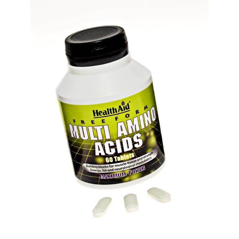 Multi Amino Acids 60tabs – Health Aid,Συμπλήρωμα Διατροφής Ιδανικό για την Συμπλήρωση των Κενών σε Όλα τα Αμινοξέα