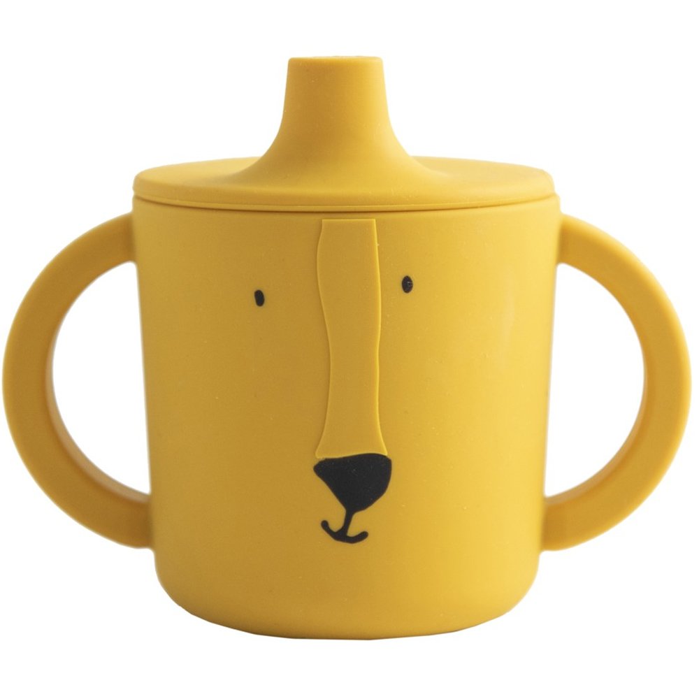 Trixie Trixie Silicone Sippy Cup 6m+ Κωδ 77826 Παιδικό Ποτηράκι με Λαβές & Καλαμάκι 207ml - Mr. Lion