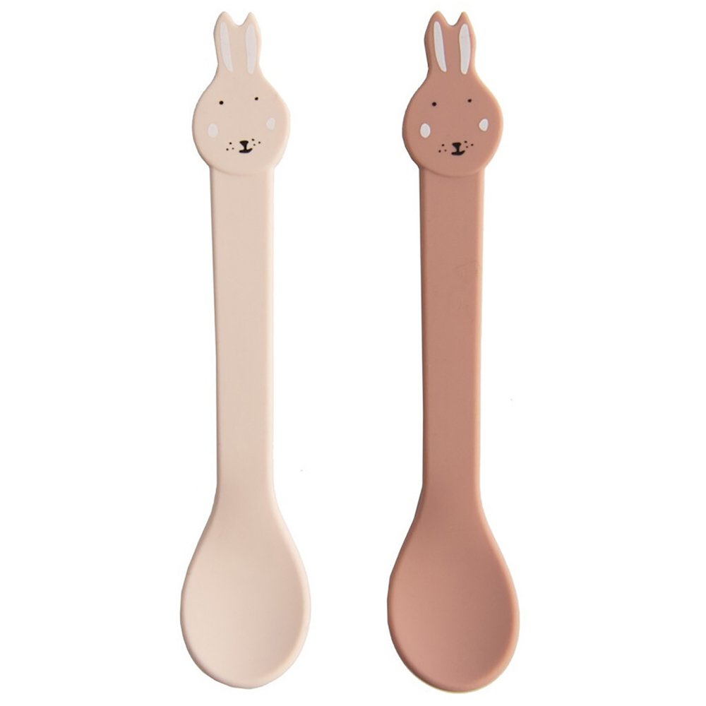 Trixie Trixie Silicone Spoon 6m+ Κωδ 77829 Βρεφικό Σετ με Κουτάλια 2 Τεμάχια - Mrs. Rabbit