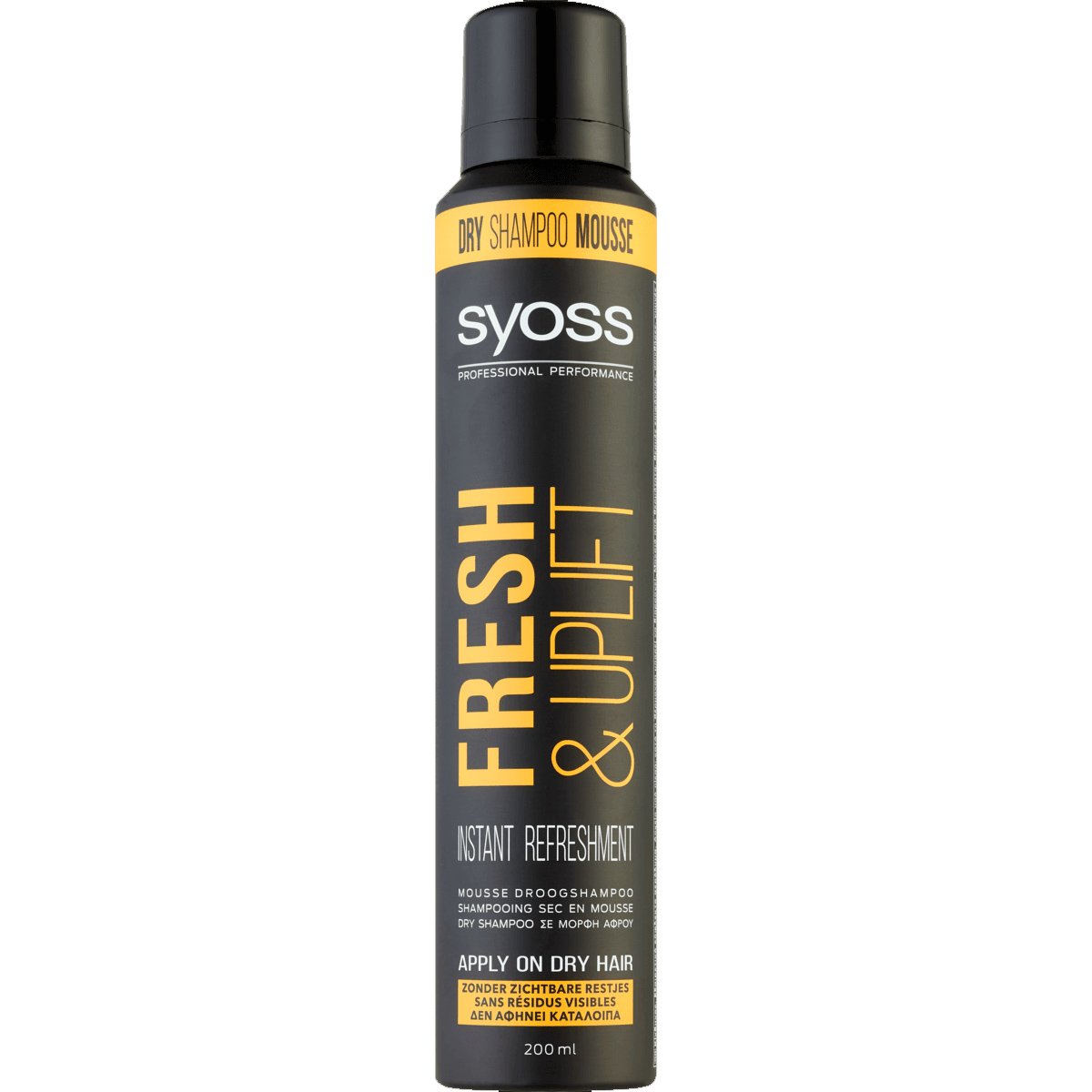 Syoss Fresh & Uplift Instant Refreshment Dry Shampoo Mousse Ξηρό Σαμπουάν σε Μορφή Αφρού για Άμεσο Φρεσκάρισμα των Μαλλιών 200ml