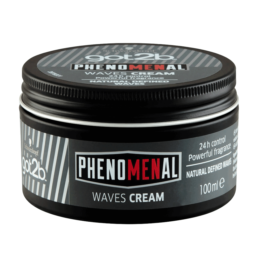 Schwarzkopf Got2b Gentleman Waves Cream Natural Defined Waves Κρέμα Styling για Φυσικό Κυματιστό Look με 24 Ώρες Κράτημα 100ml