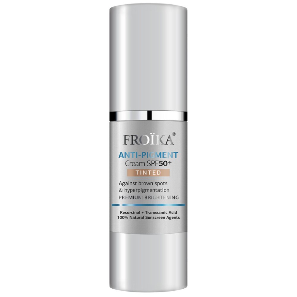Froika Anti-Pigment Premium Brightening Resorcinol & Tranexamic Acid Tinted Cream SPF50+ Ενυδατική Κρέμα με Χρώμα Κατά των Καφέ Κηλίδων & της Υπερμελάγχρωσης Πολύ Υψηλής Προστασίας με Ρεσορκινόλη & Τρανεξαμικό Οξύ 30ml