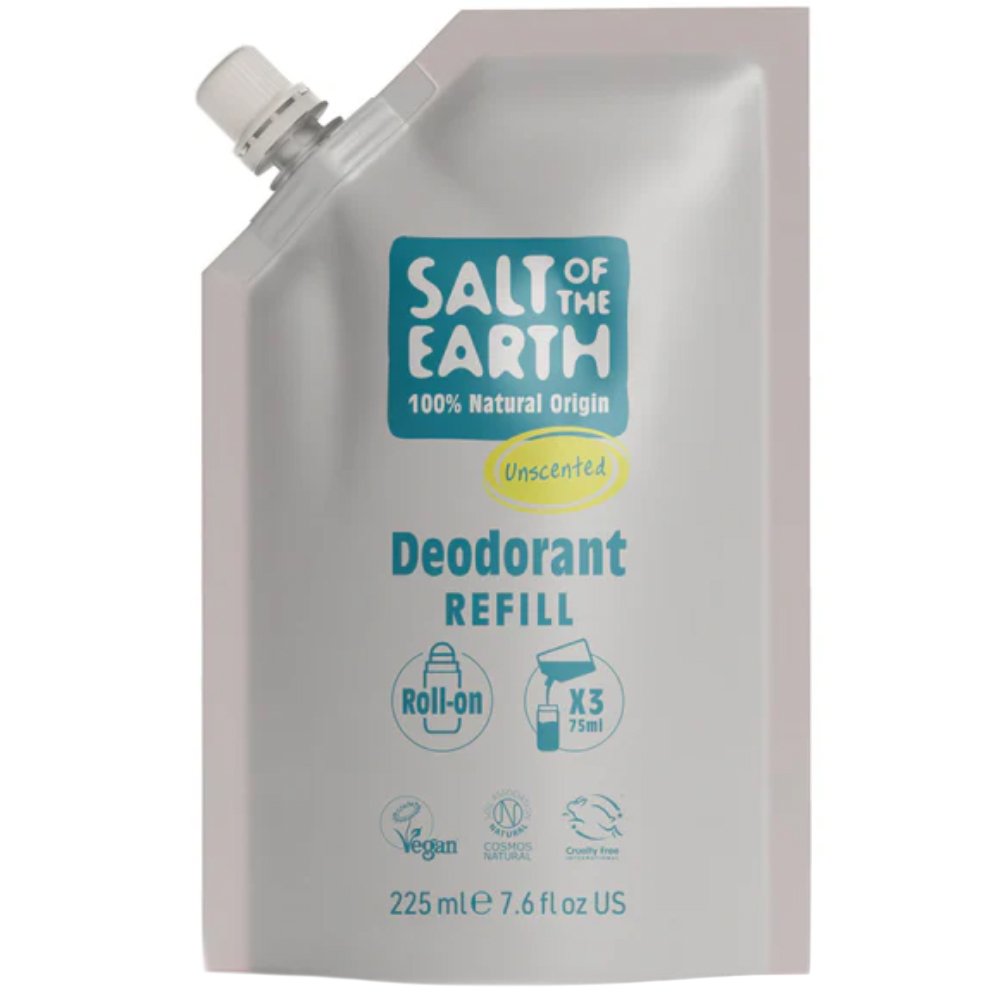 Salt Of The Earth Natural Unscented Pouch Roll-On Deodorant Ανταλλακτικό Αποσμητικό Φυσικής Προέλευσης Χωρίς Άρωμα 225ml - Unscented-Refill