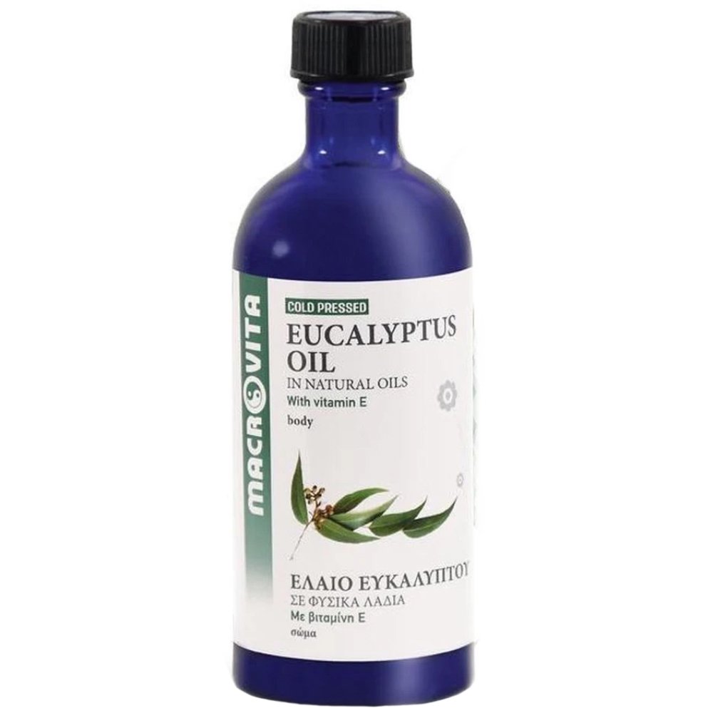 Macrovita Eucalyptus With Vitamin E Face, Body & Hair Oil Ενυδατικό Έλαιο Ευκαλύπτου για Επουλωτική Ανακουφιστική, Αποσμητική & Εντομοαπωθητική Δράση 100ml