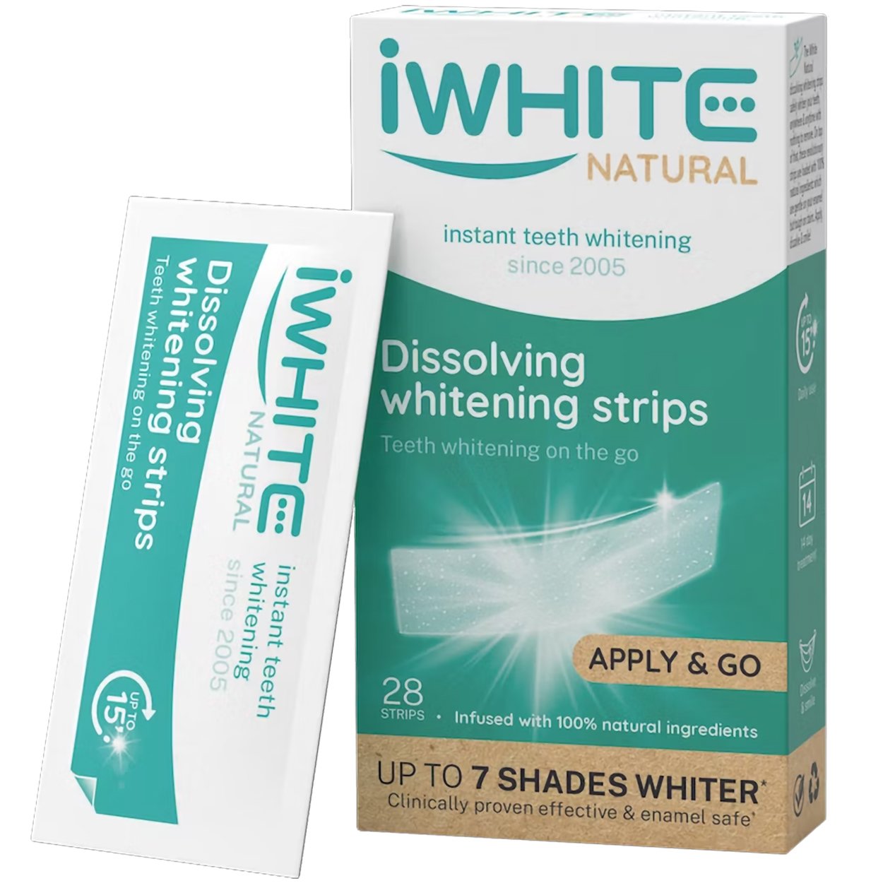 iWhite iWhite Natural Dissolving Whitening Strips Διαλυόμενες Ταινίες Λεύκανσης Δοντιών 28 Τεμάχια