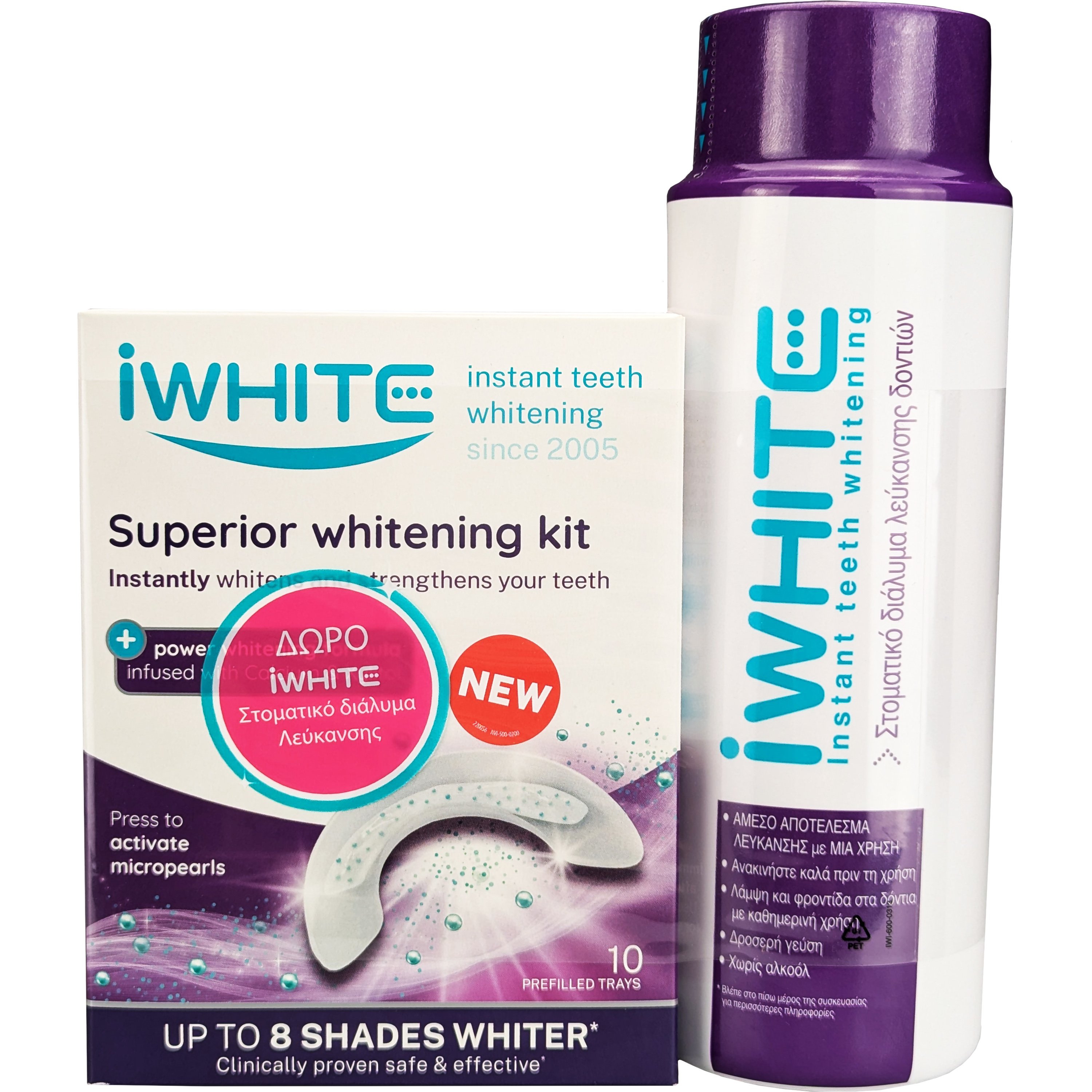 iWhite iWhite Promo Superior Whitening Kit 10 Τεμάχια & Whitening Mouthwash 500ml