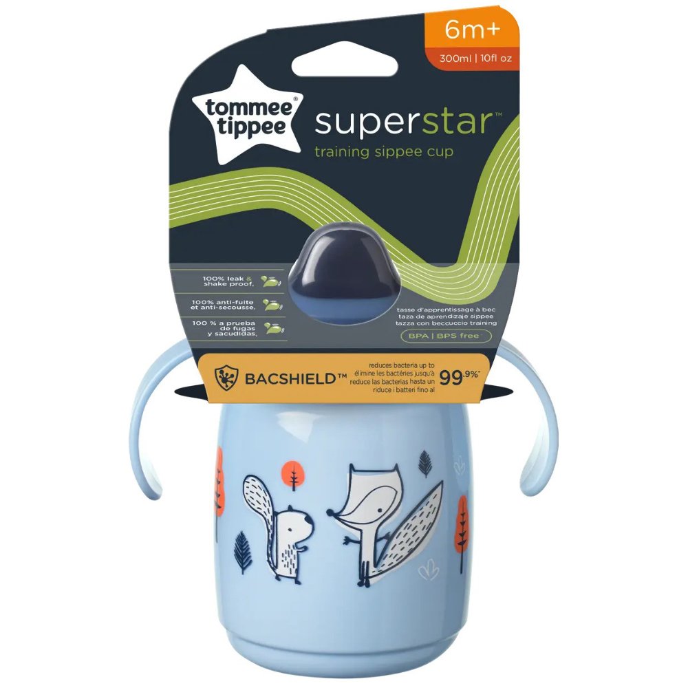 Tommee Tippee SuperStar Bacshield Training Sippee Cup 6m+ Εκπαιδευτικό Κύπελλο με Στόμιο Μαλακής Σιλικόνης για Μικρά Παιδιά 300ml