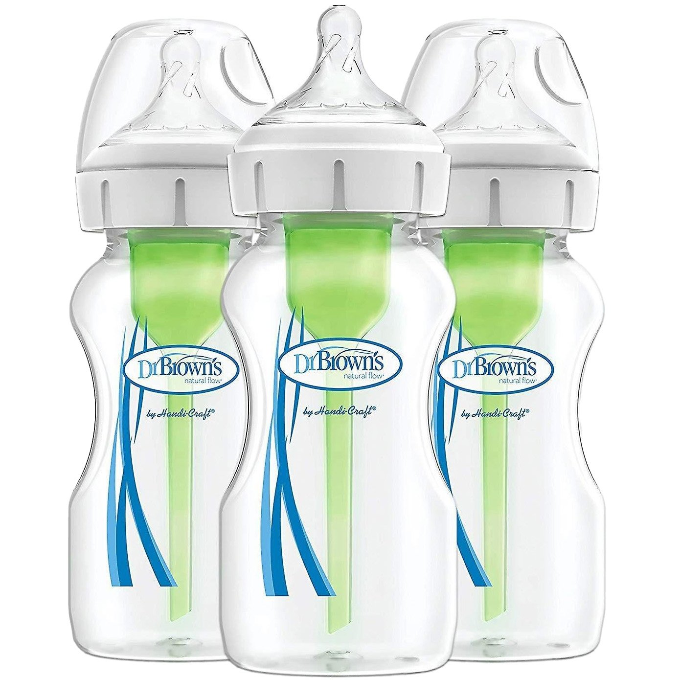Dr. Brown’s Μπιμπερό Πλαστικό Options+ Anti-colic με Φαρδύ Λαιμό 0m+, 3x270ml