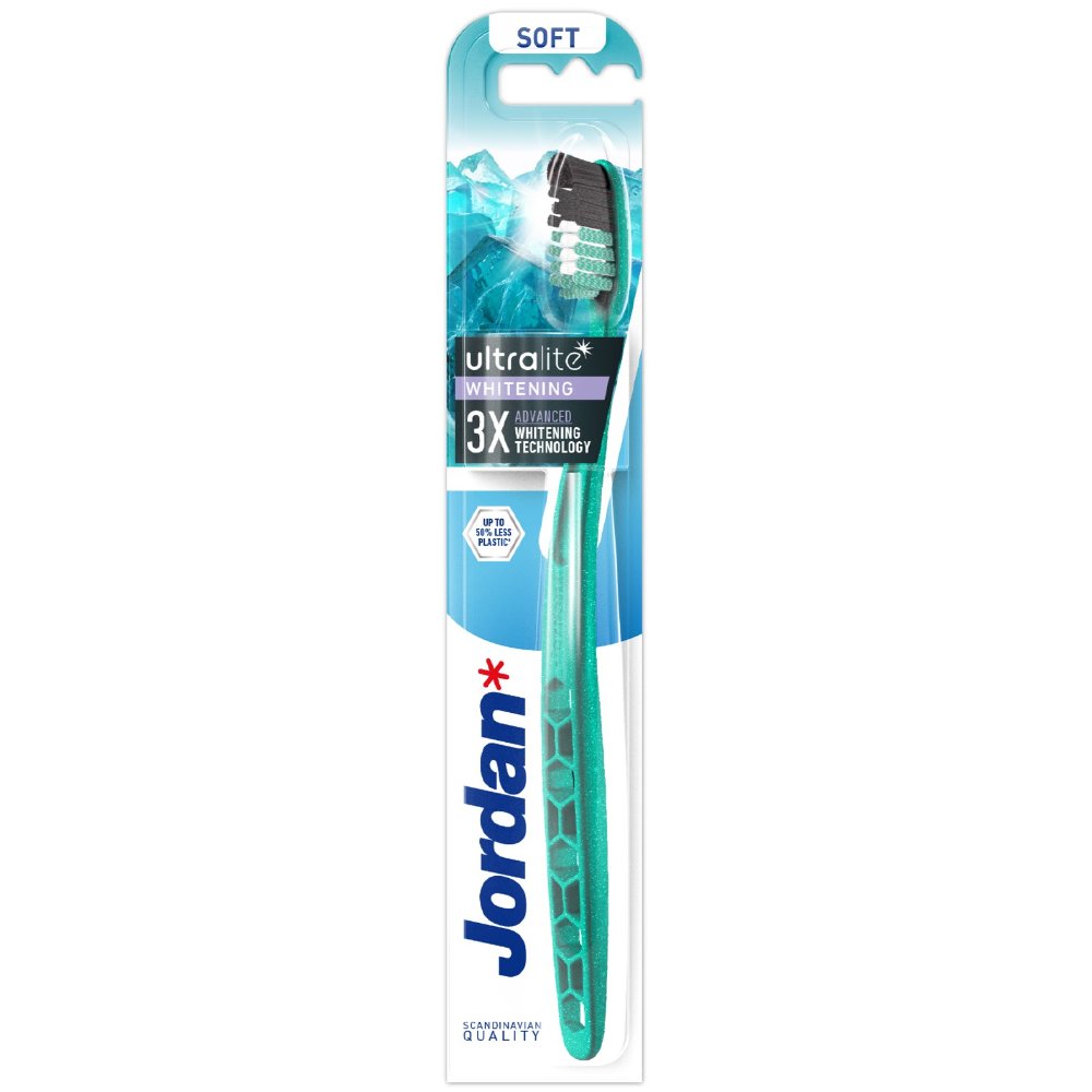 Jordan Ultralite 3x Advanced Whitening Soft Toothbrush Μαλακή Οδοντόβουρτσα για Λεύκανση με Ίνες 1 Τεμάχιο - Πράσινο